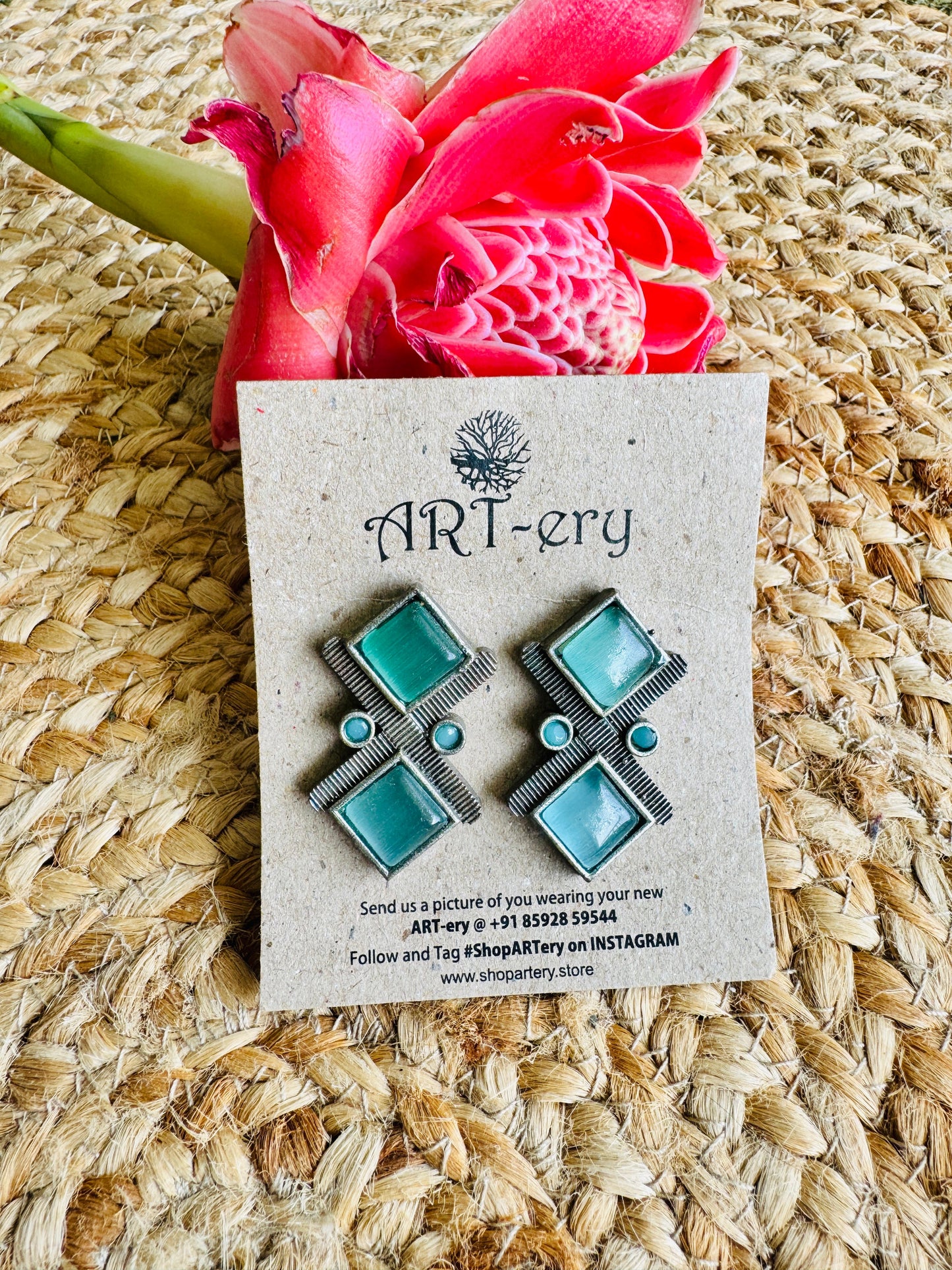 Earrings - Geometric Glass