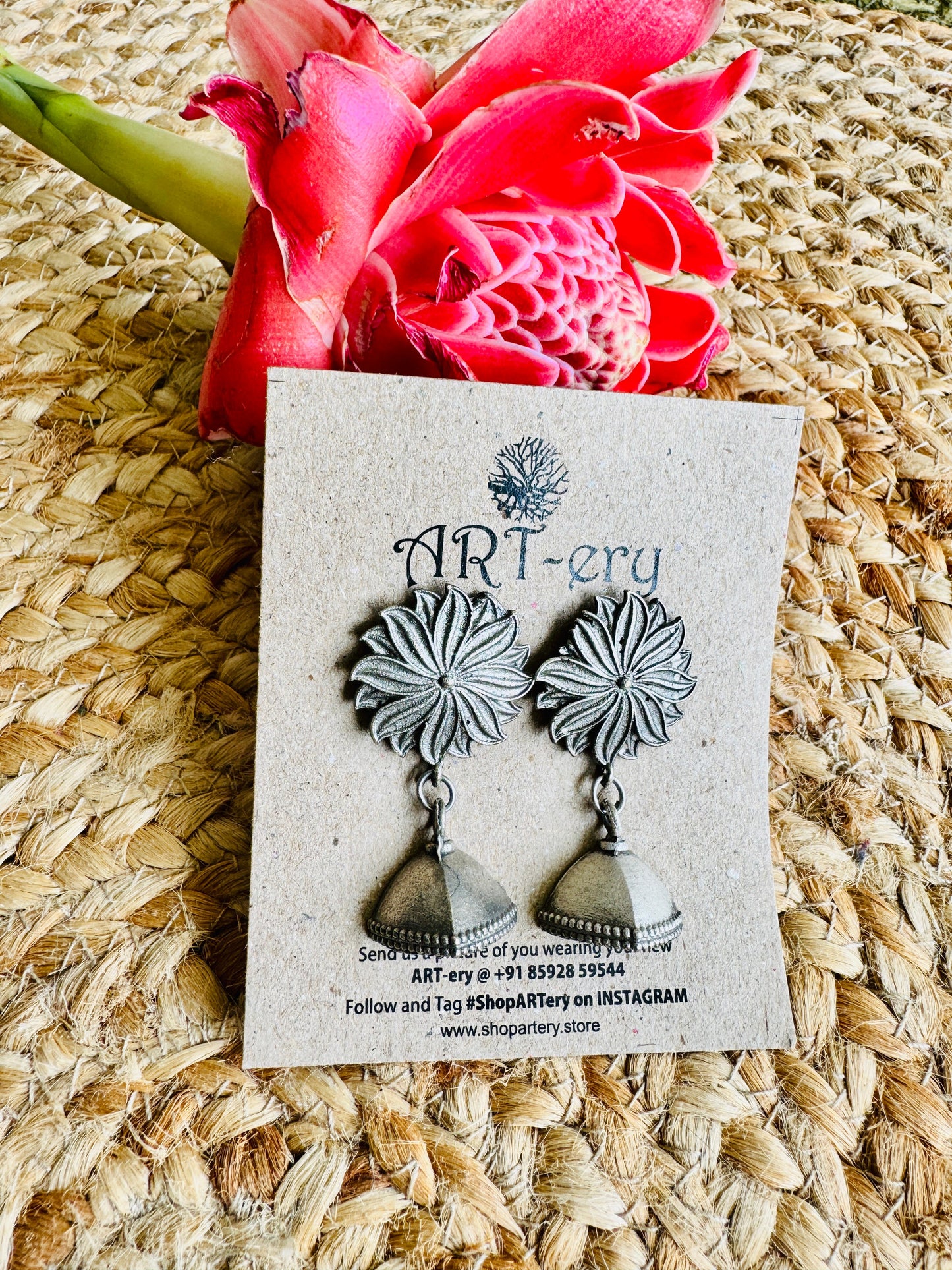 Earrings - Floral Jhumka