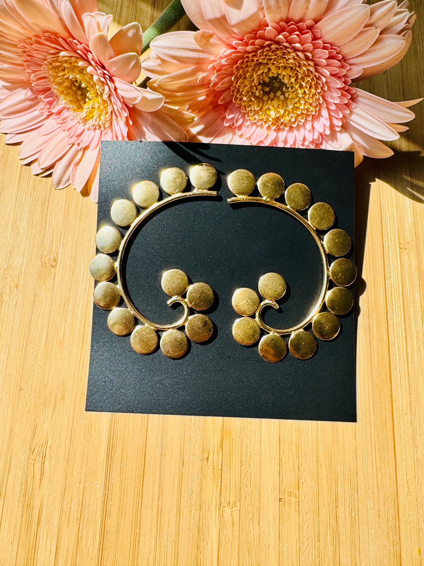 Handcrafted Bold Brass Earrings | Premium Indian Jewellery