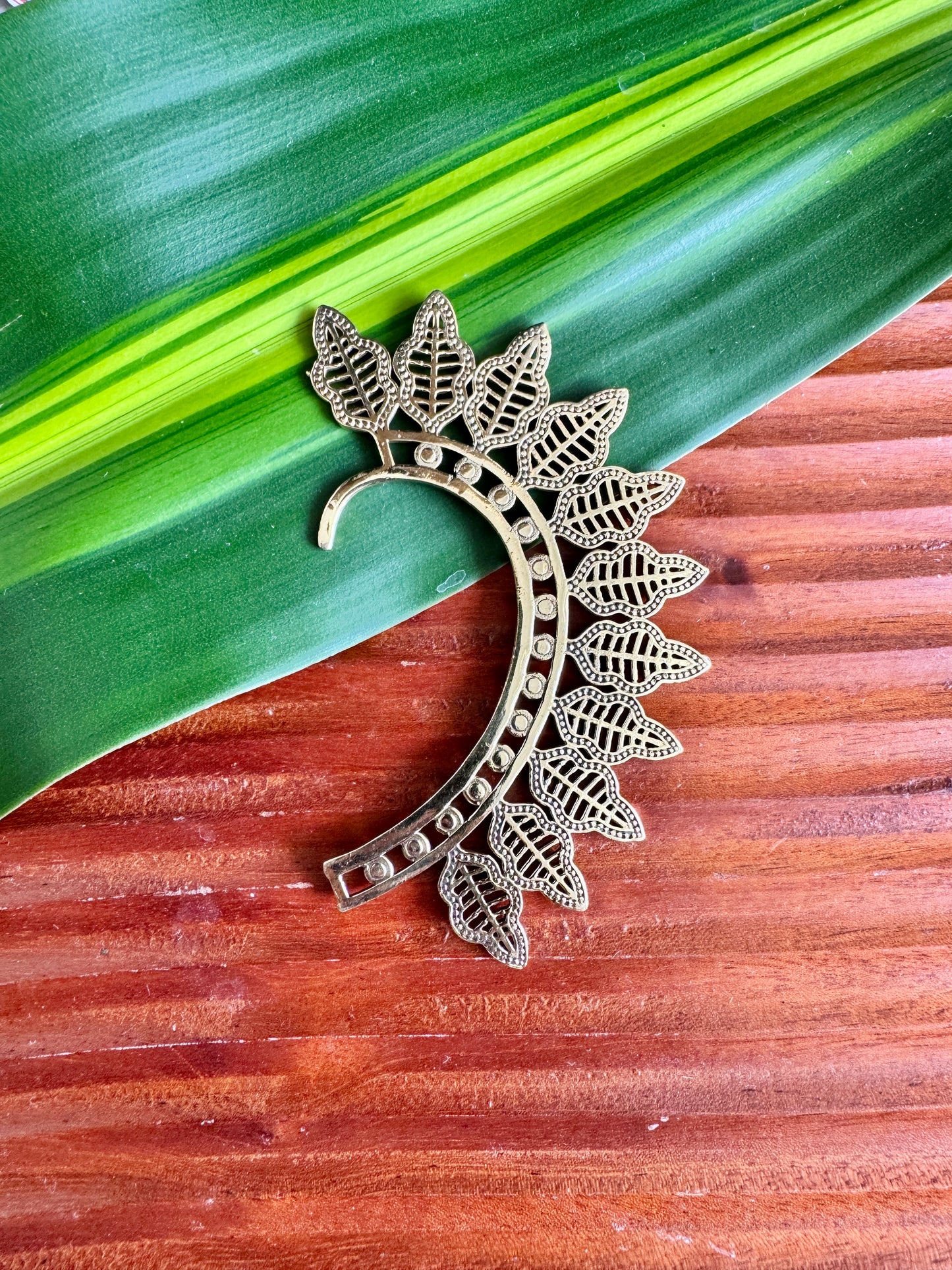 gold filigree earring