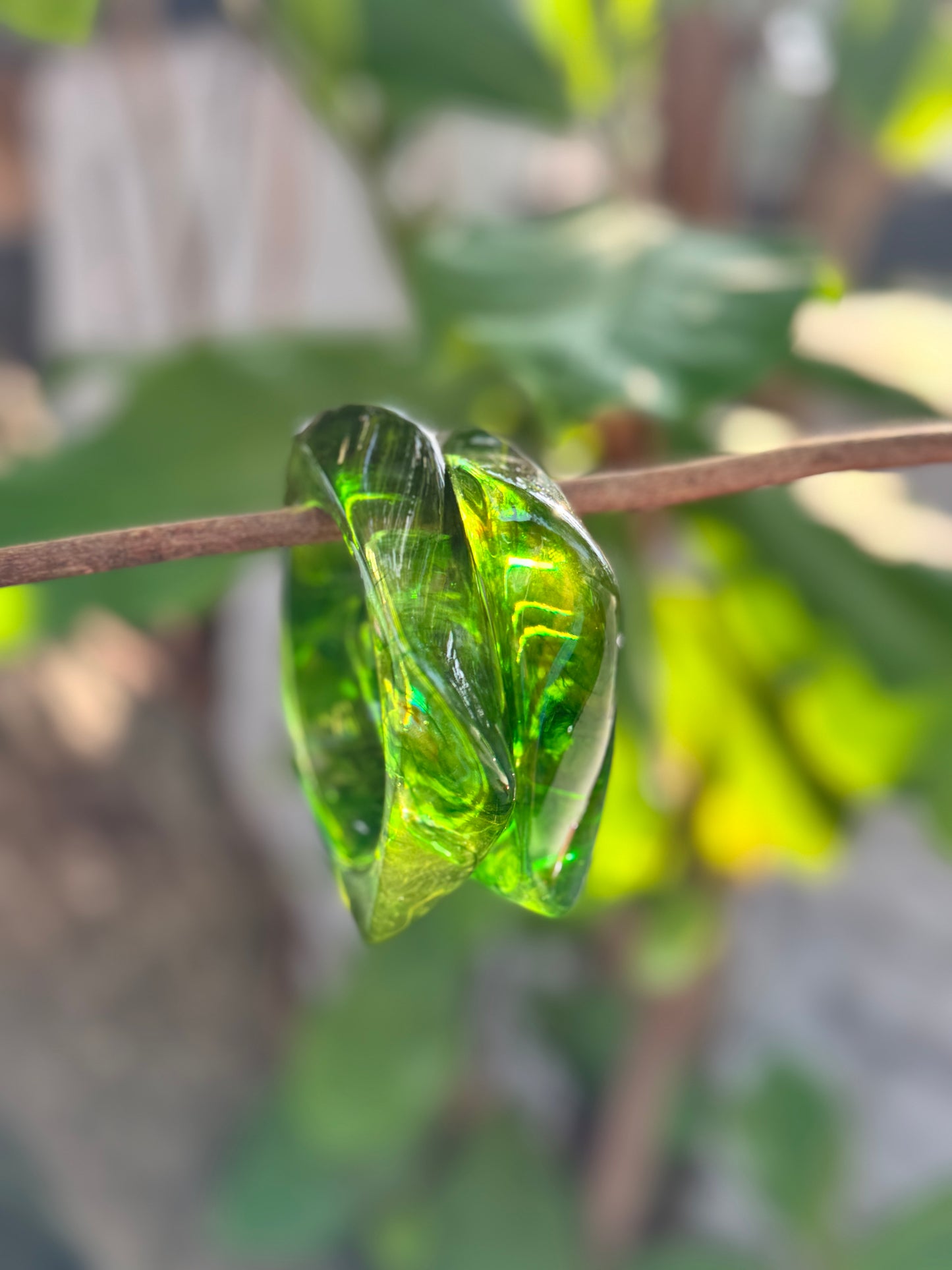 Handmade Acrylic Glossy Bangle – Statement Spring green | Single Piece | Size 2.6