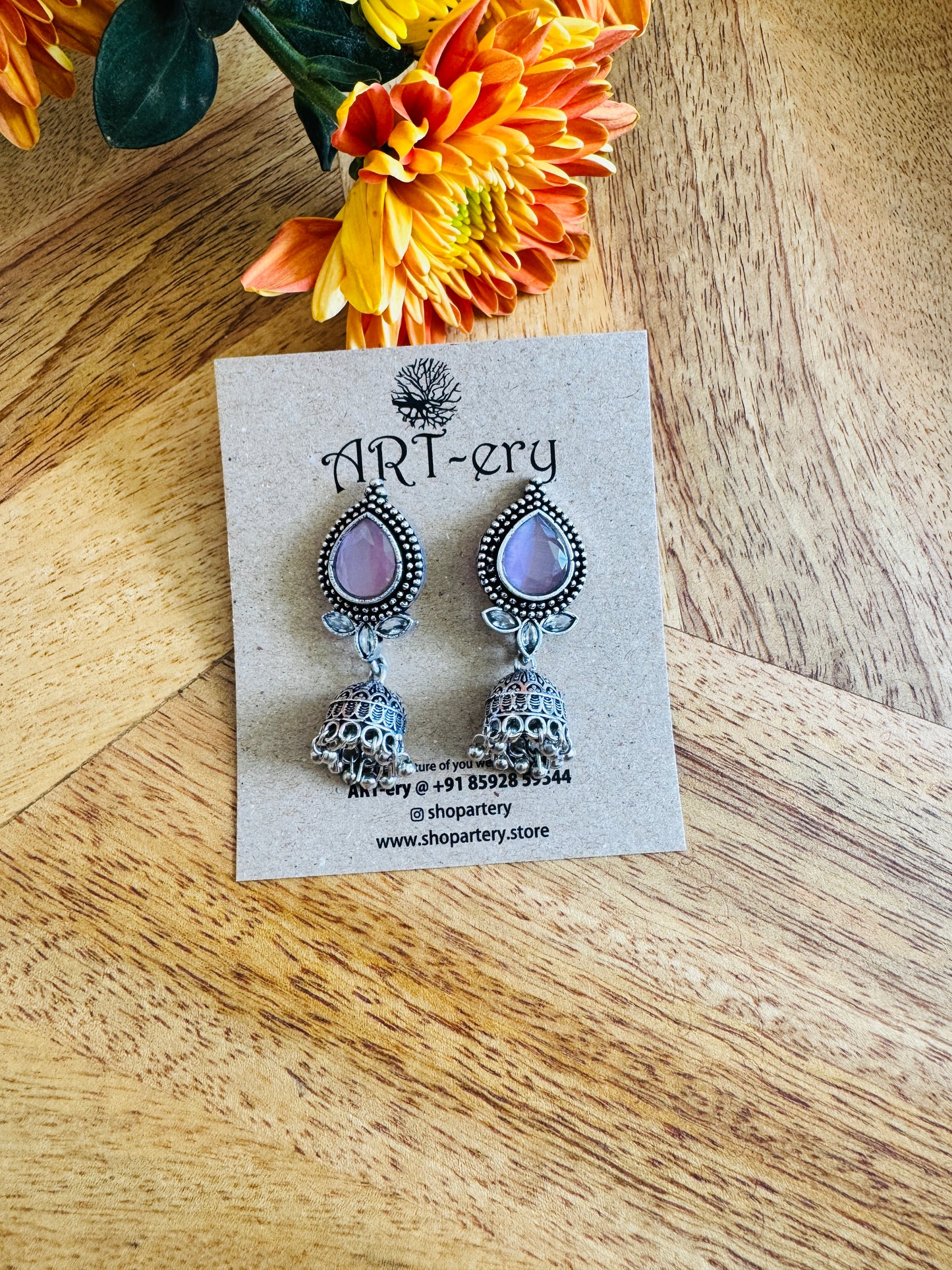 Pink jhumka