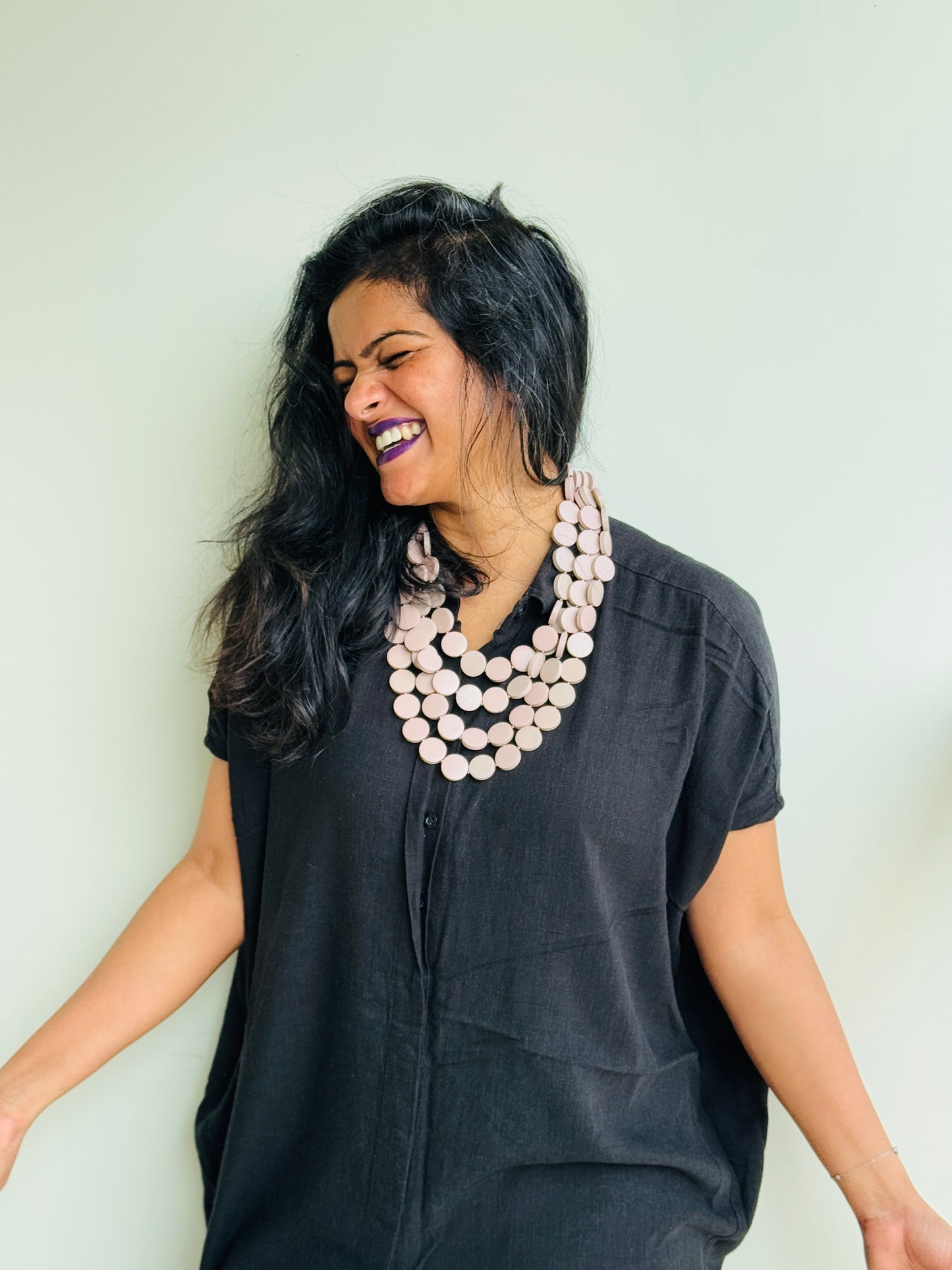 Champagne multi layer necklace