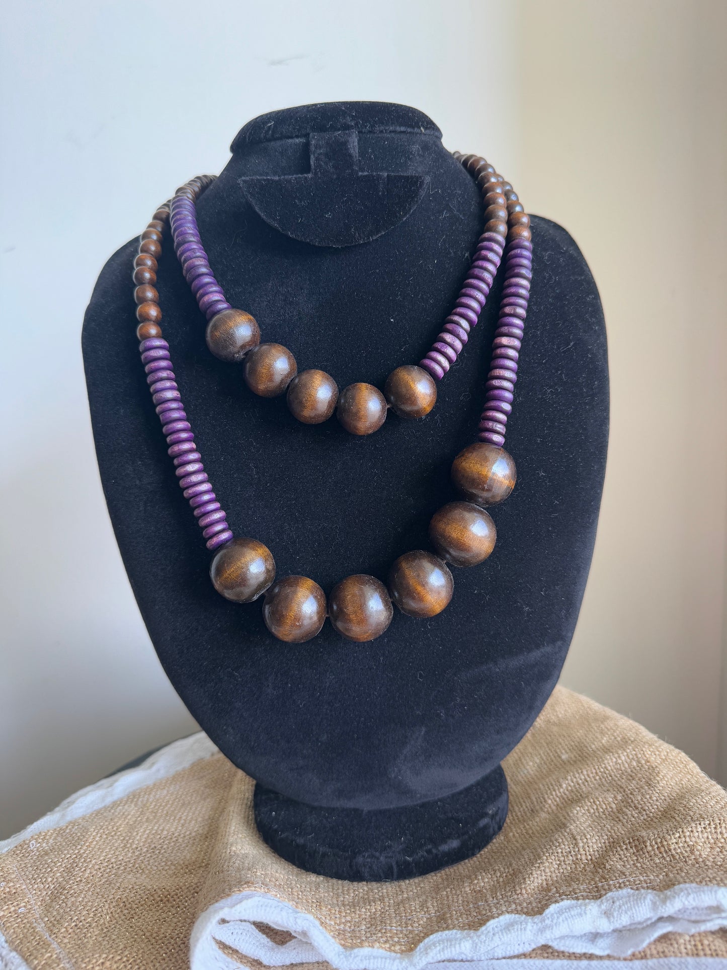 Purple and Brown Necklace