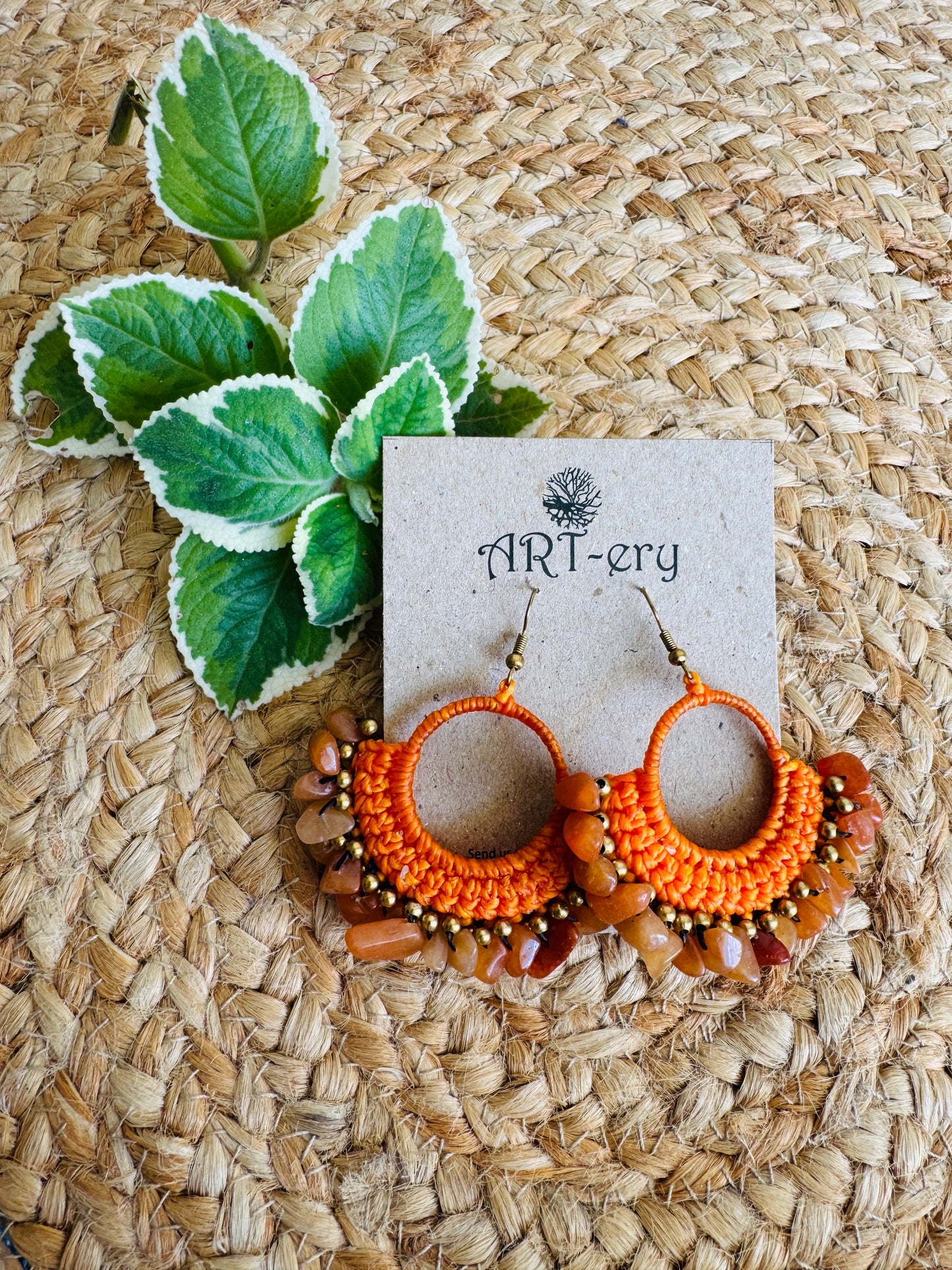 Far East collection - Saffron colored earrings