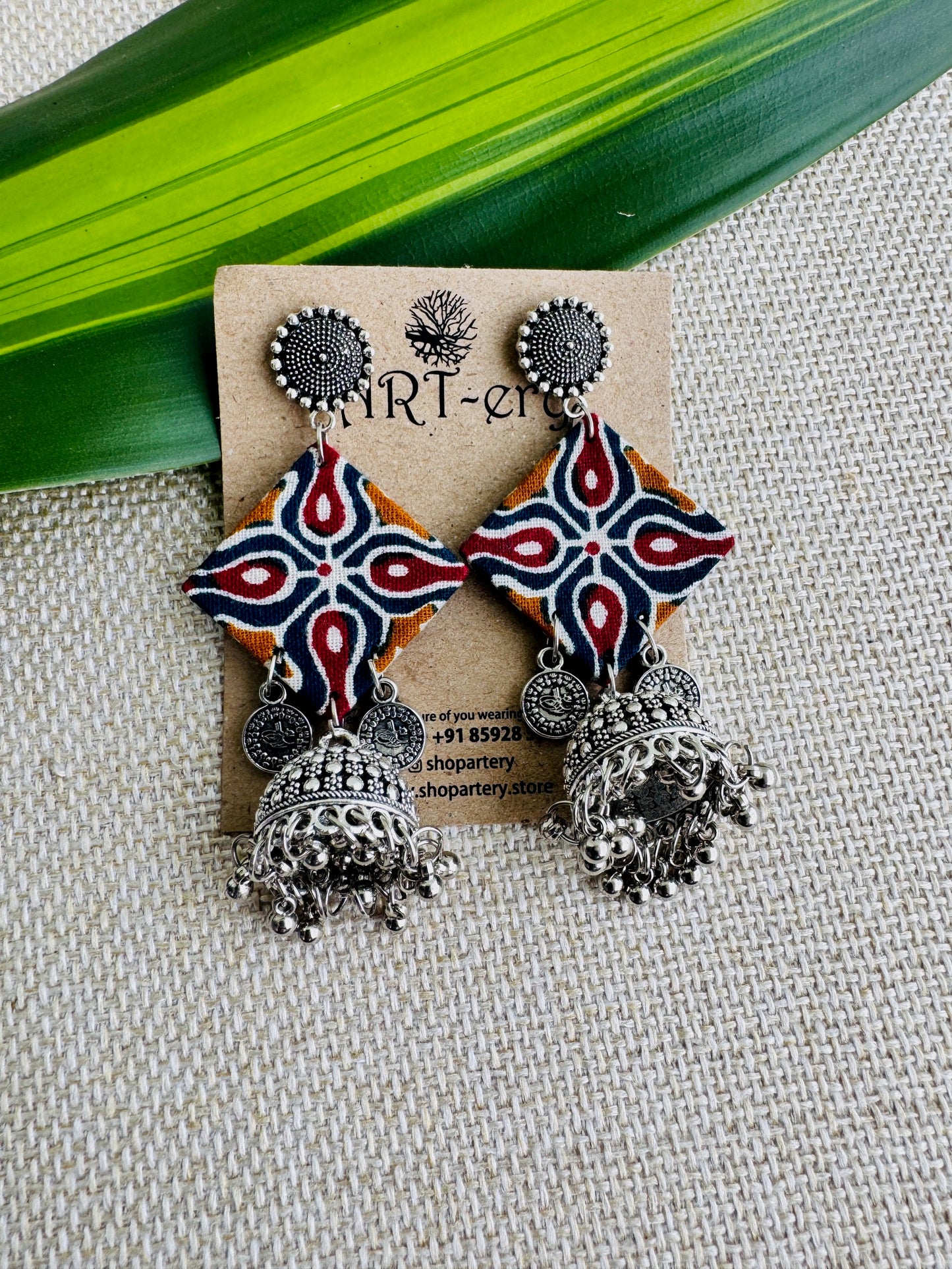 Fabric earrings lightweight earrings