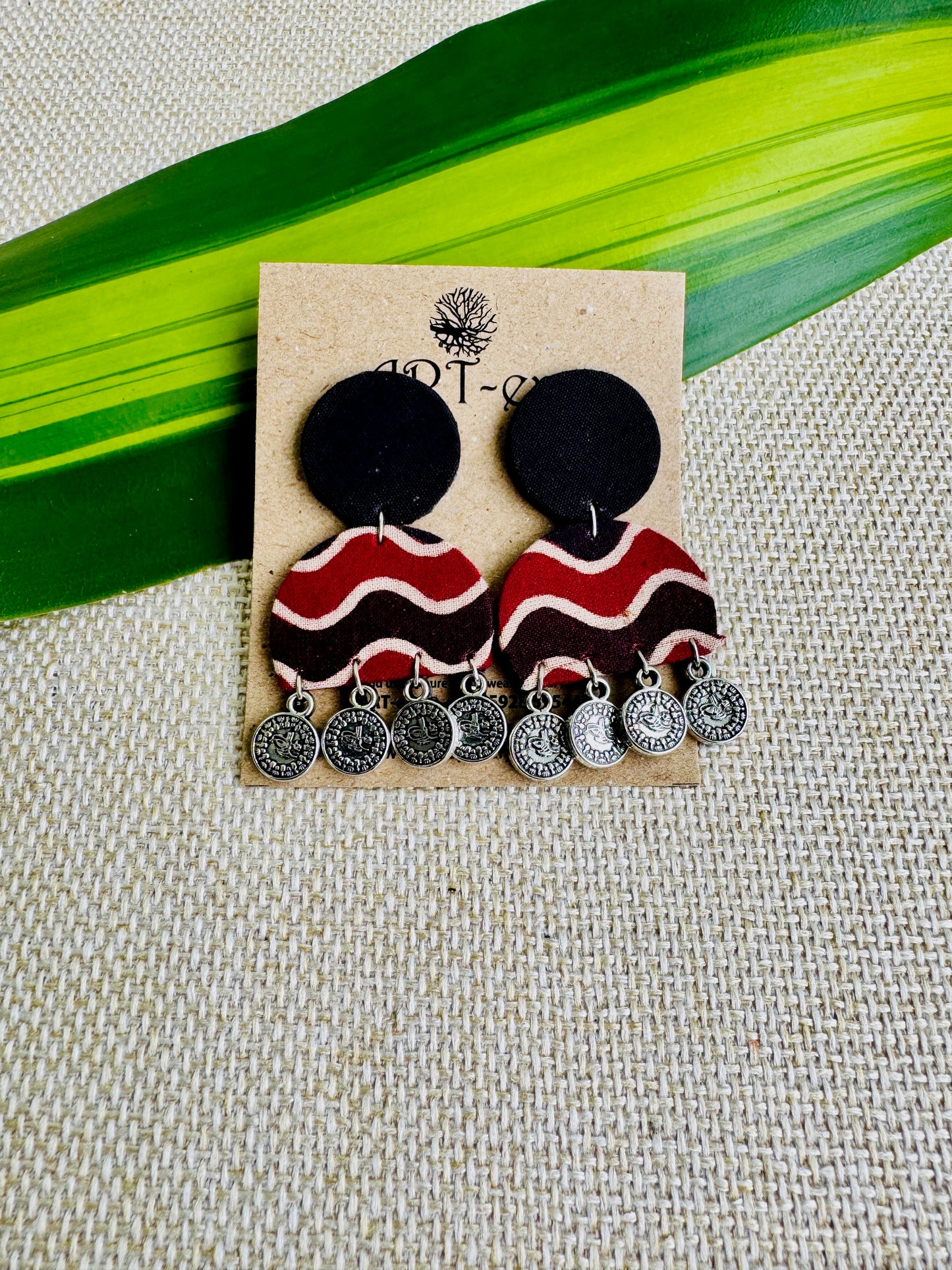 Lightweight fabric earrings colorful earrings