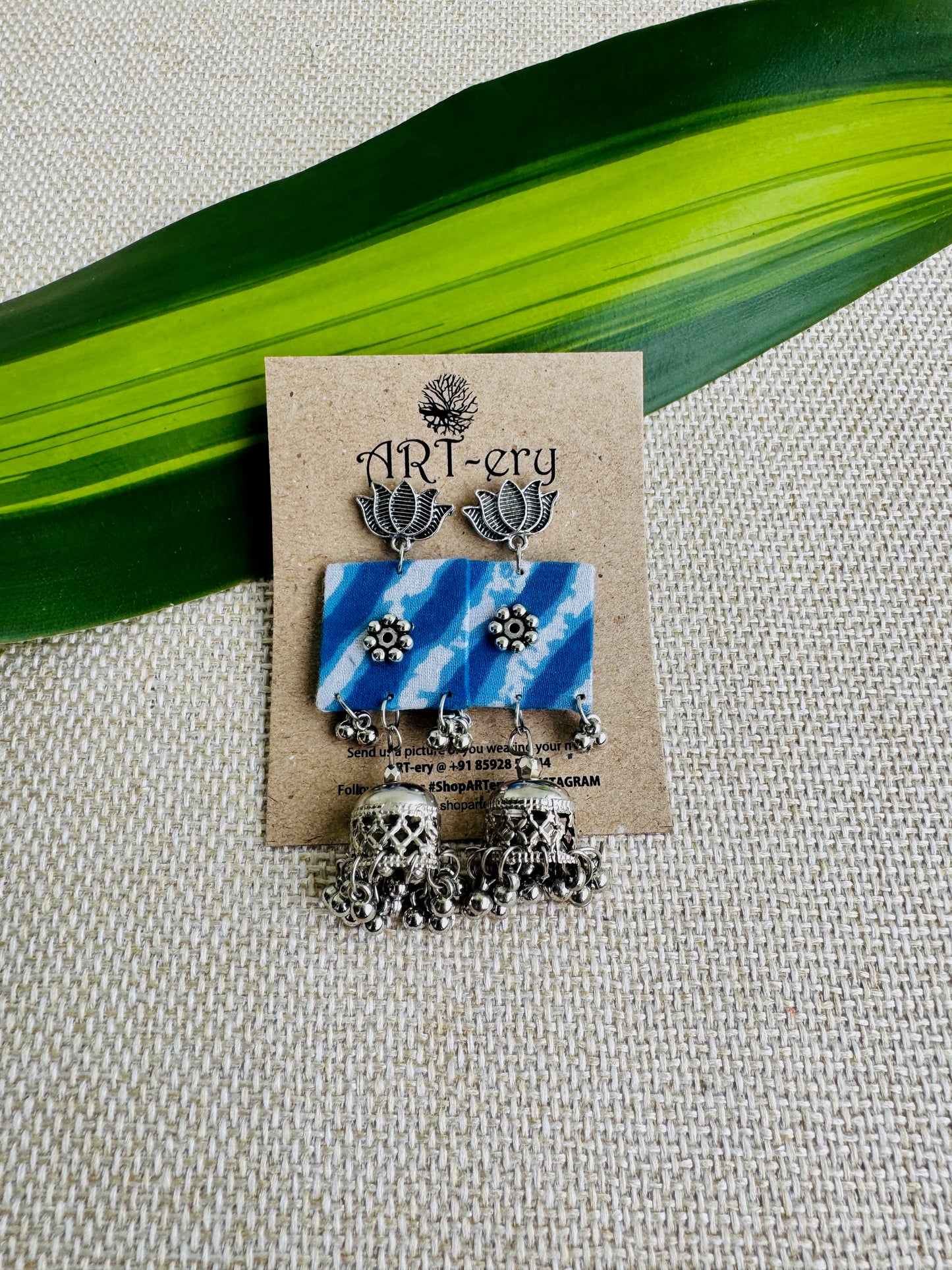 Fabric earrings lightweight earrings