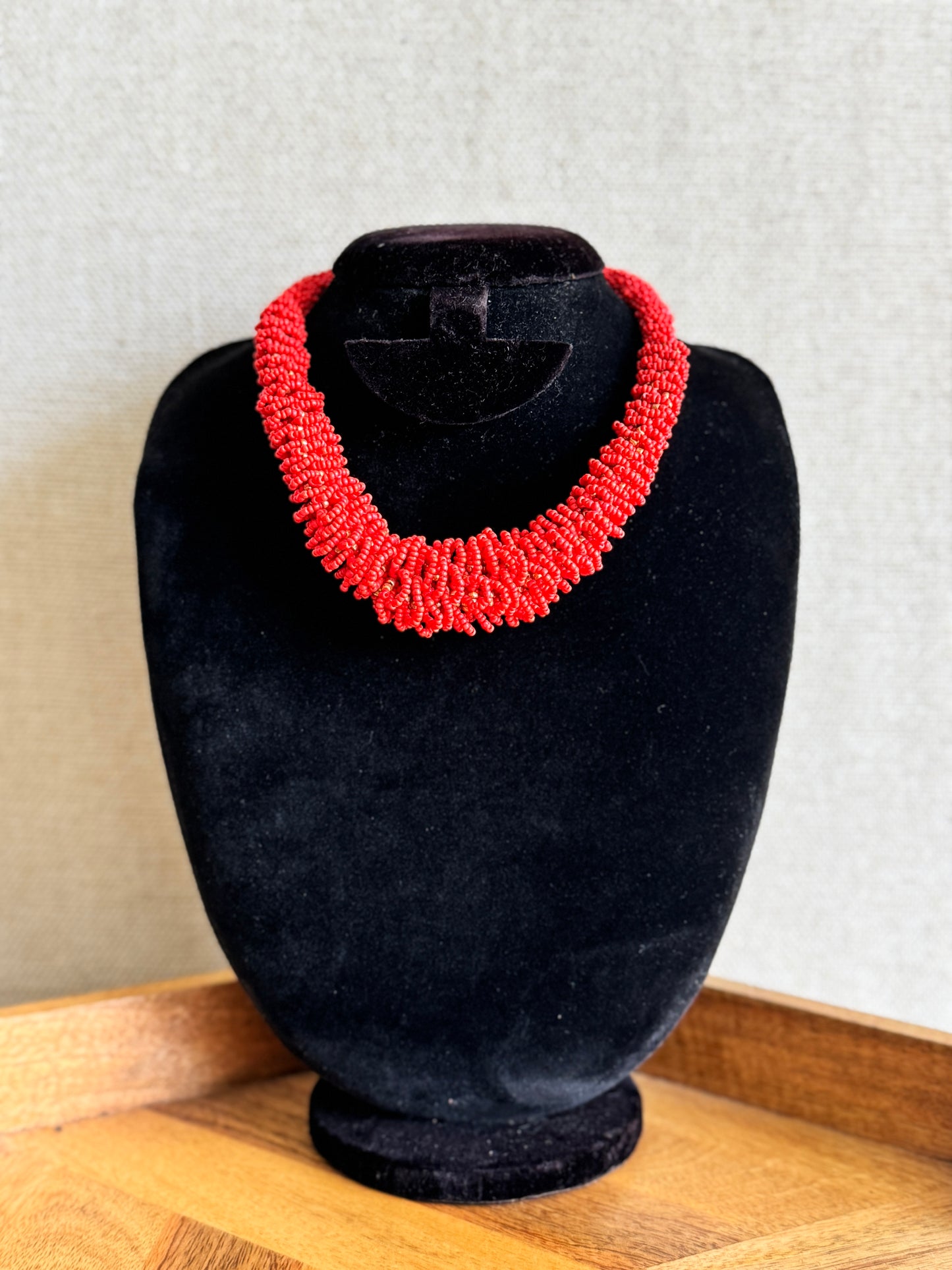 red cluster necklace