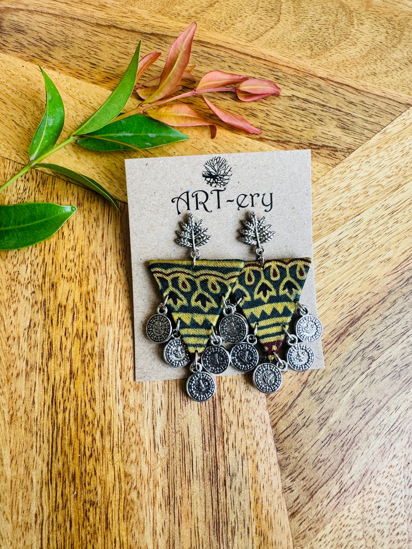 Lightweight Handmade Statement Jewellery - Inverted triangle