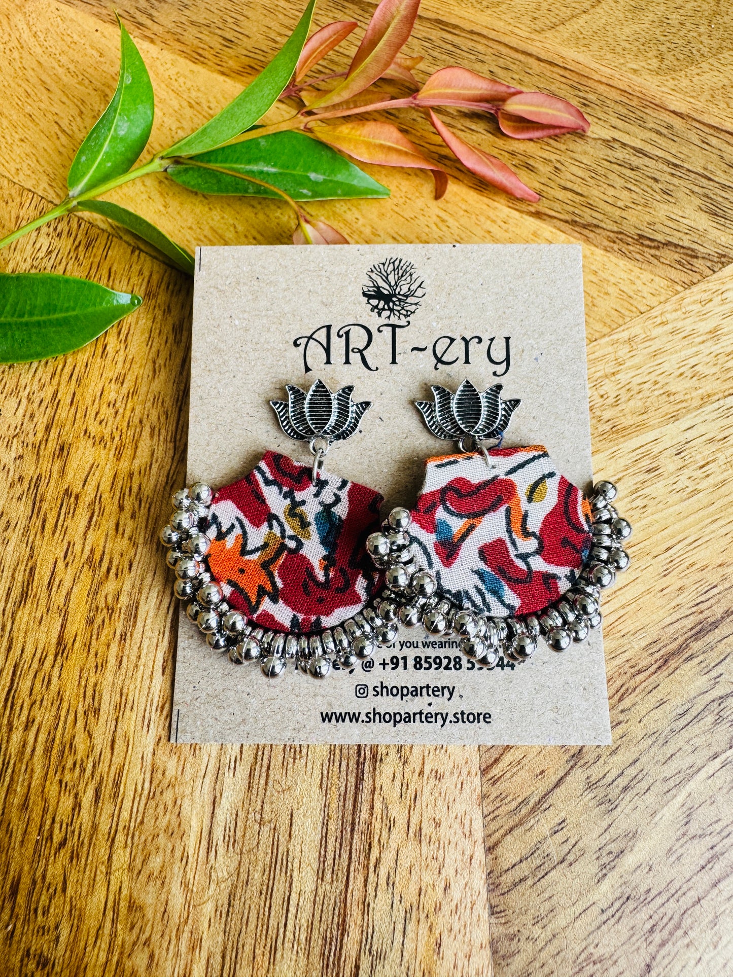 Lightweight Handmade Statement Jewellery - Kalamkari