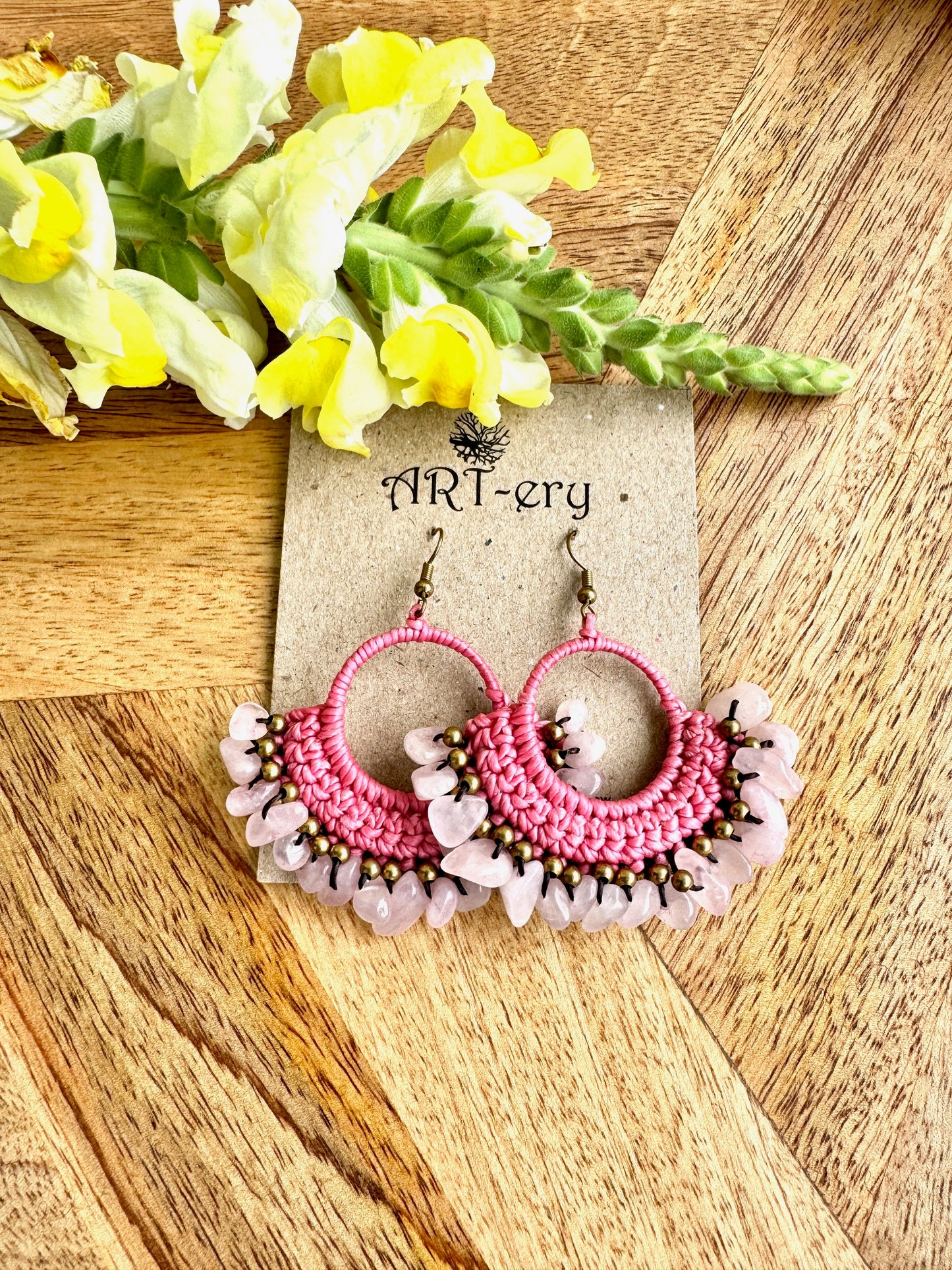 Colorful Beaded Thread Dangler Earrings – Handmade by Far East Artisans | ART-ery Jewellery