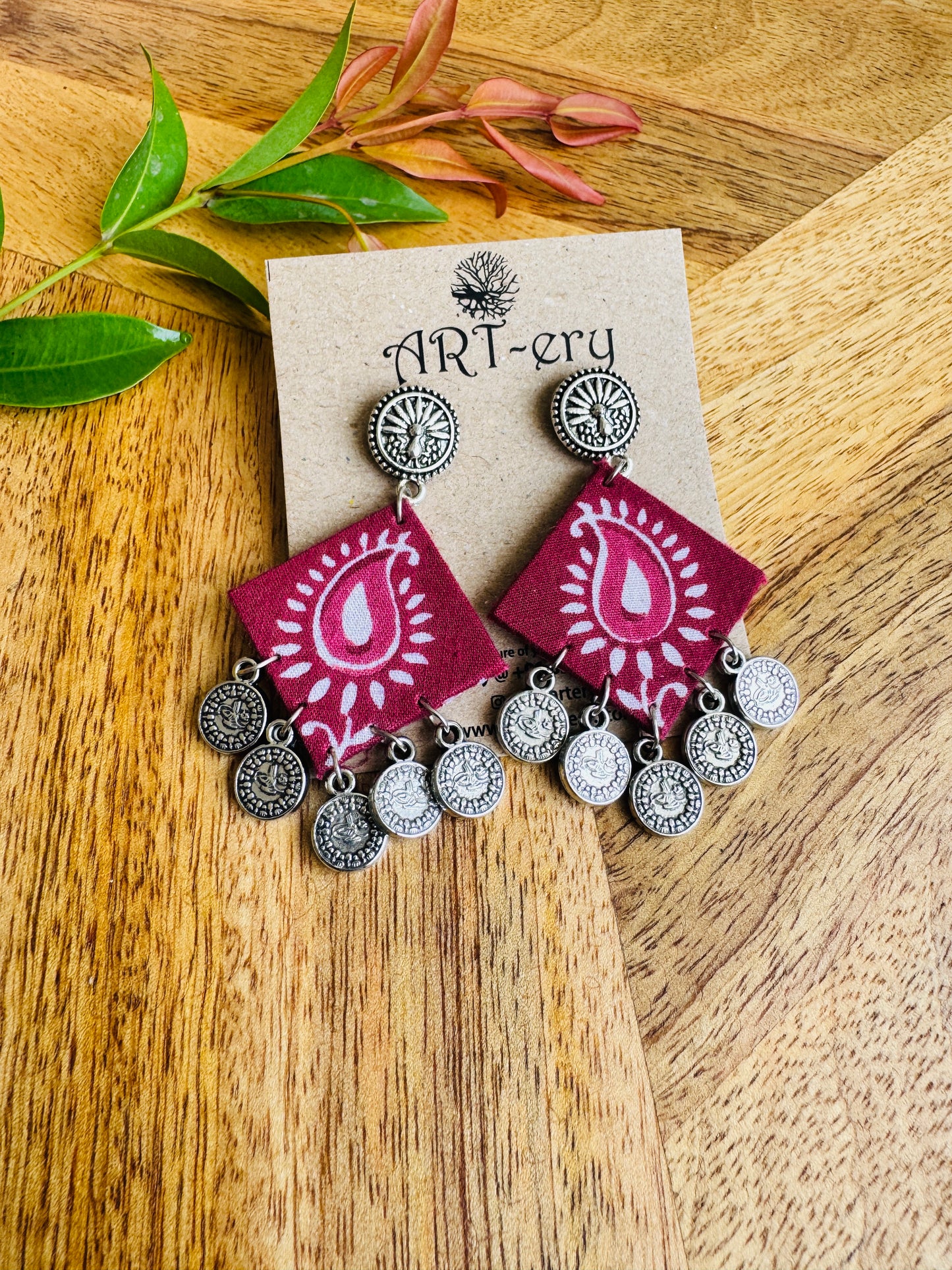 Lightweight Handmade Statement Jewellery - Mango motif
