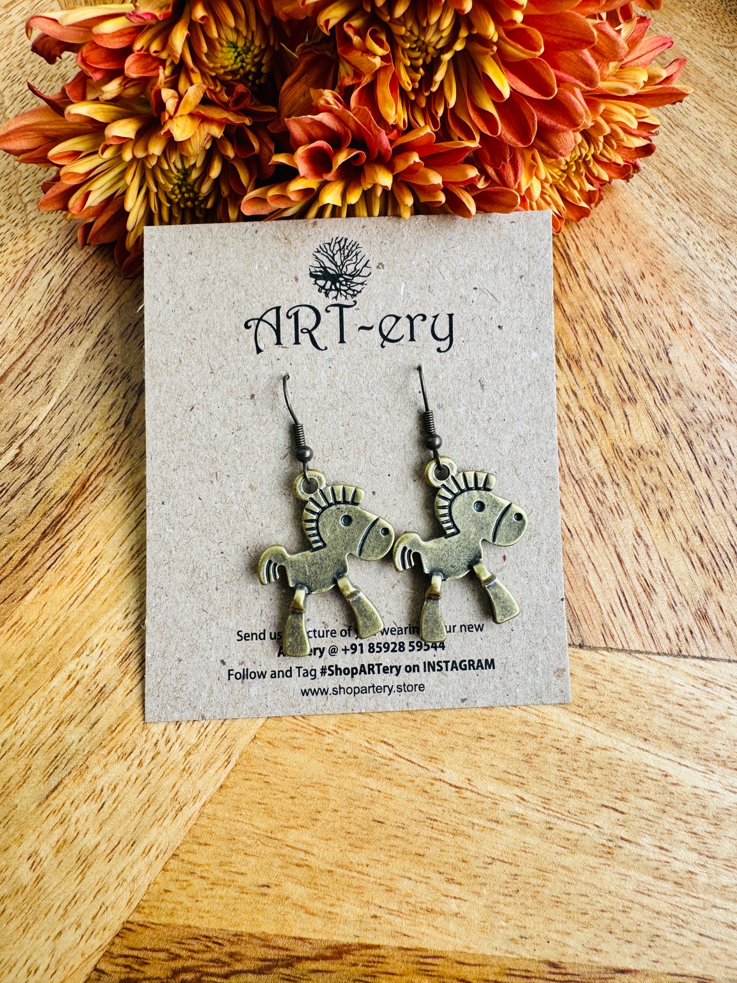 Rocking horse earrings