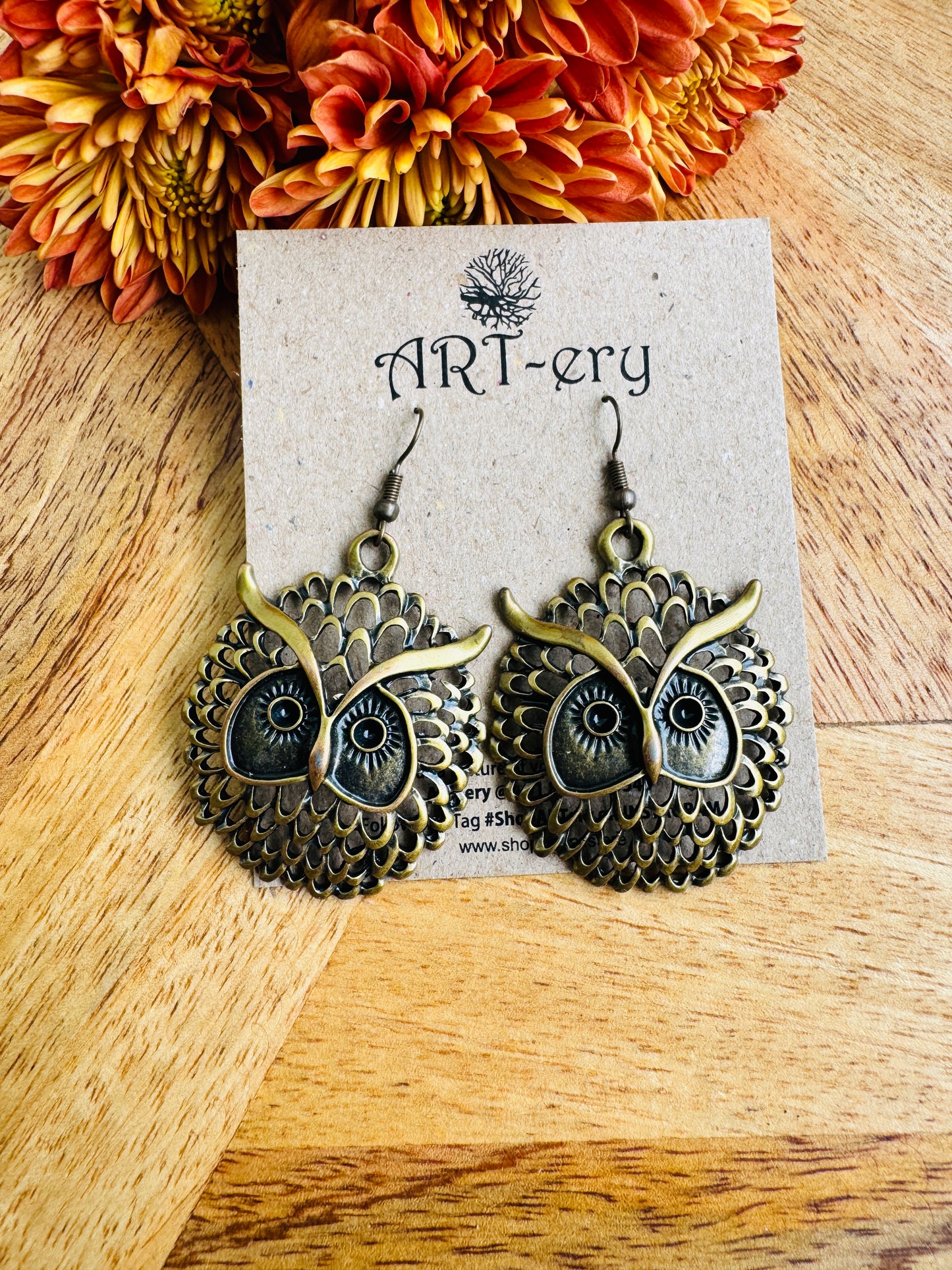 Big owl earrings