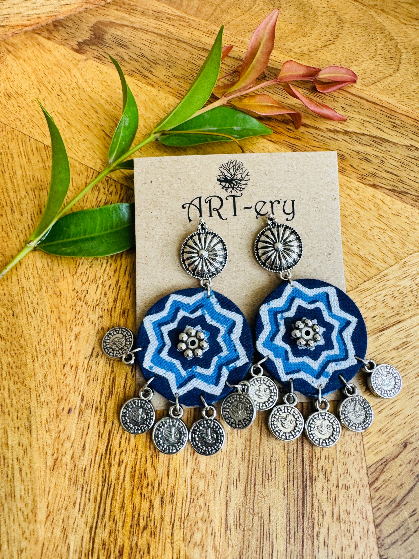 Lightweight Handmade Statement Jewellery - ethnic blue indigo