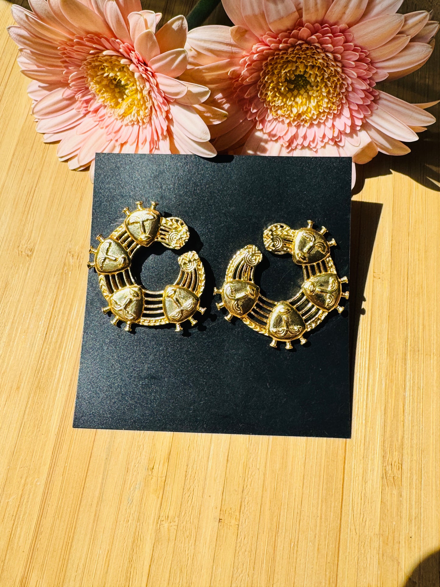 Handcrafted Bold Brass Earrings | Premium Indian Jewellery