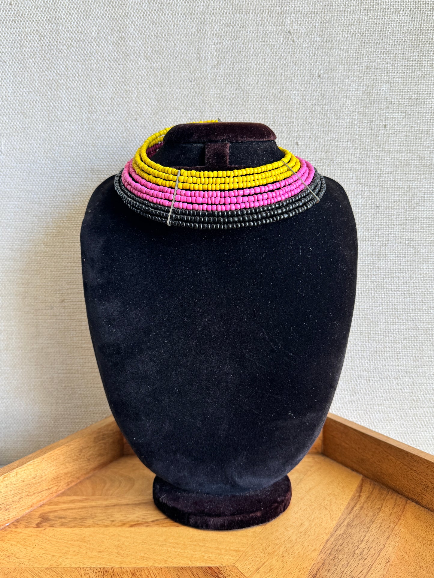 Bright Choker pink and yellow