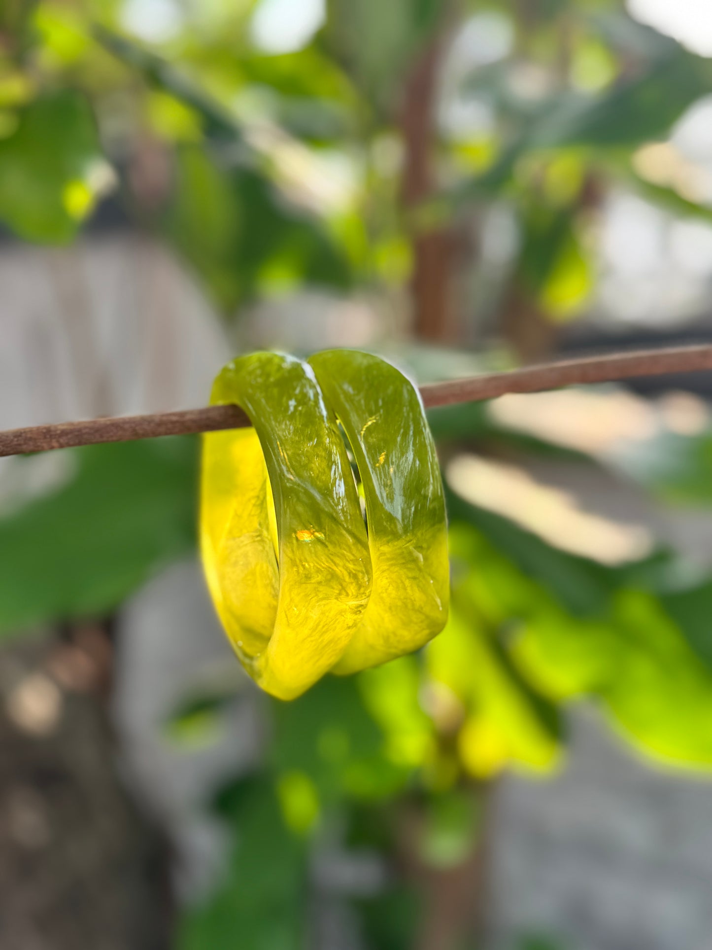 Handmade Acrylic Glossy Bangle – Statement Parrot green | Single Piece | Size 2.6