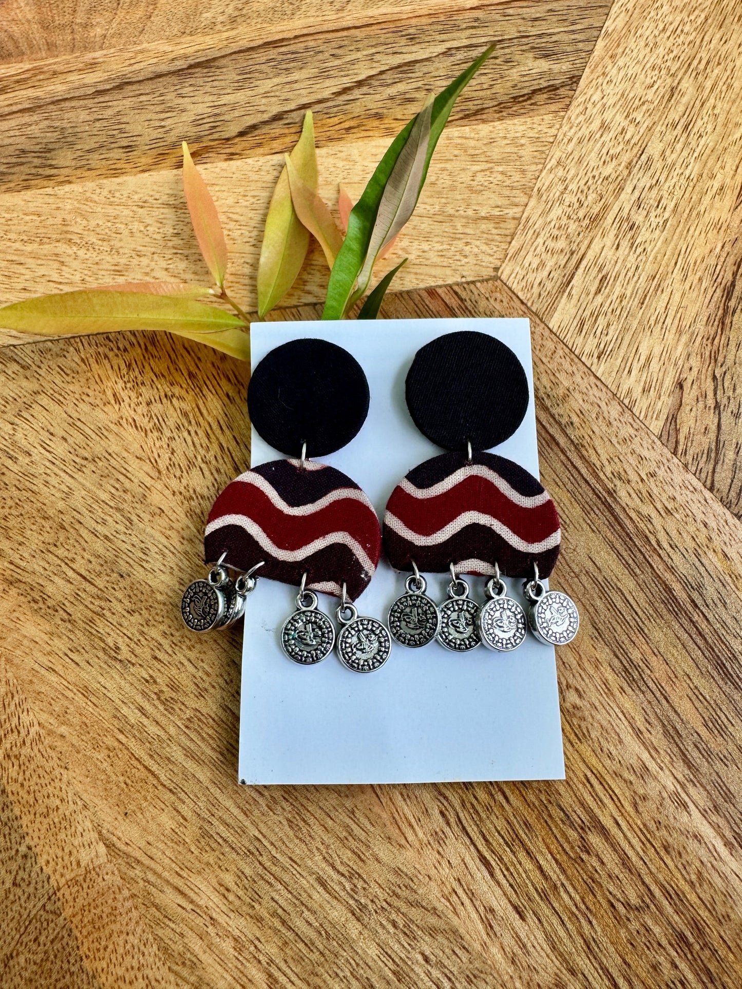 Lightweight fabric earrings colorful earrings