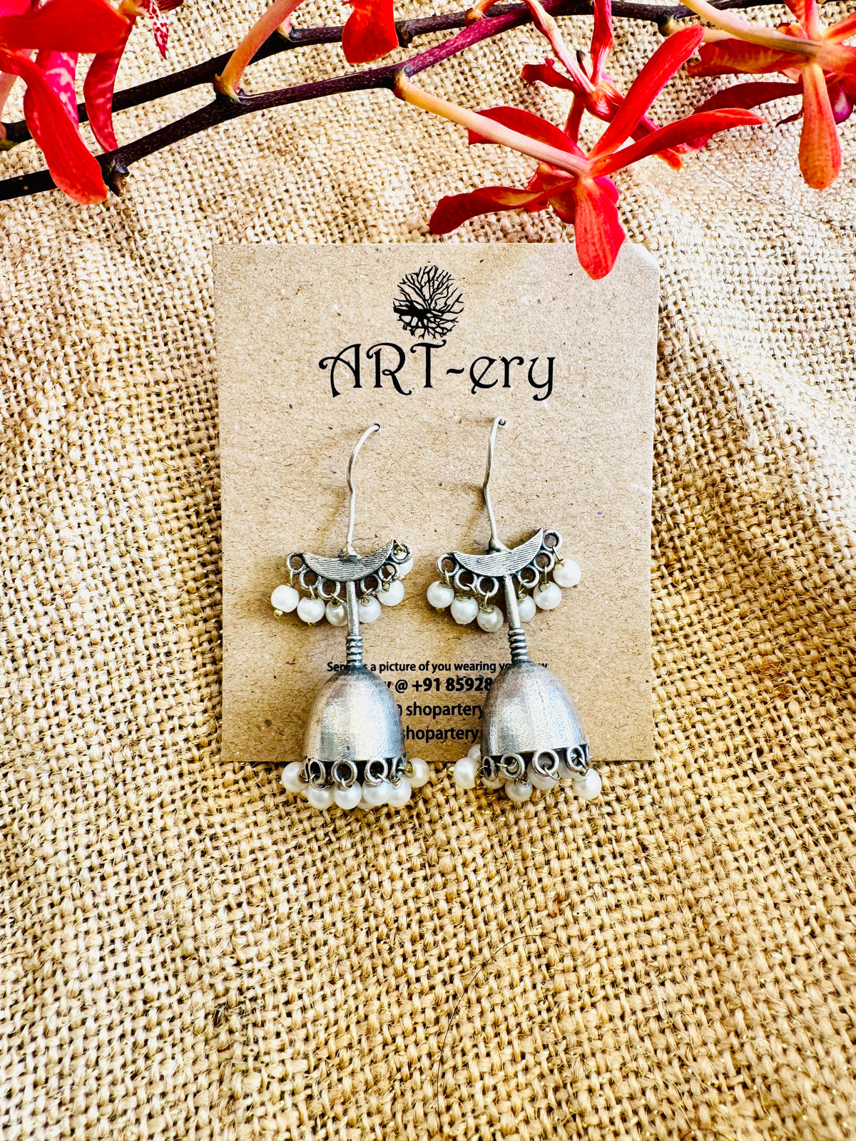 Cresent drop earring