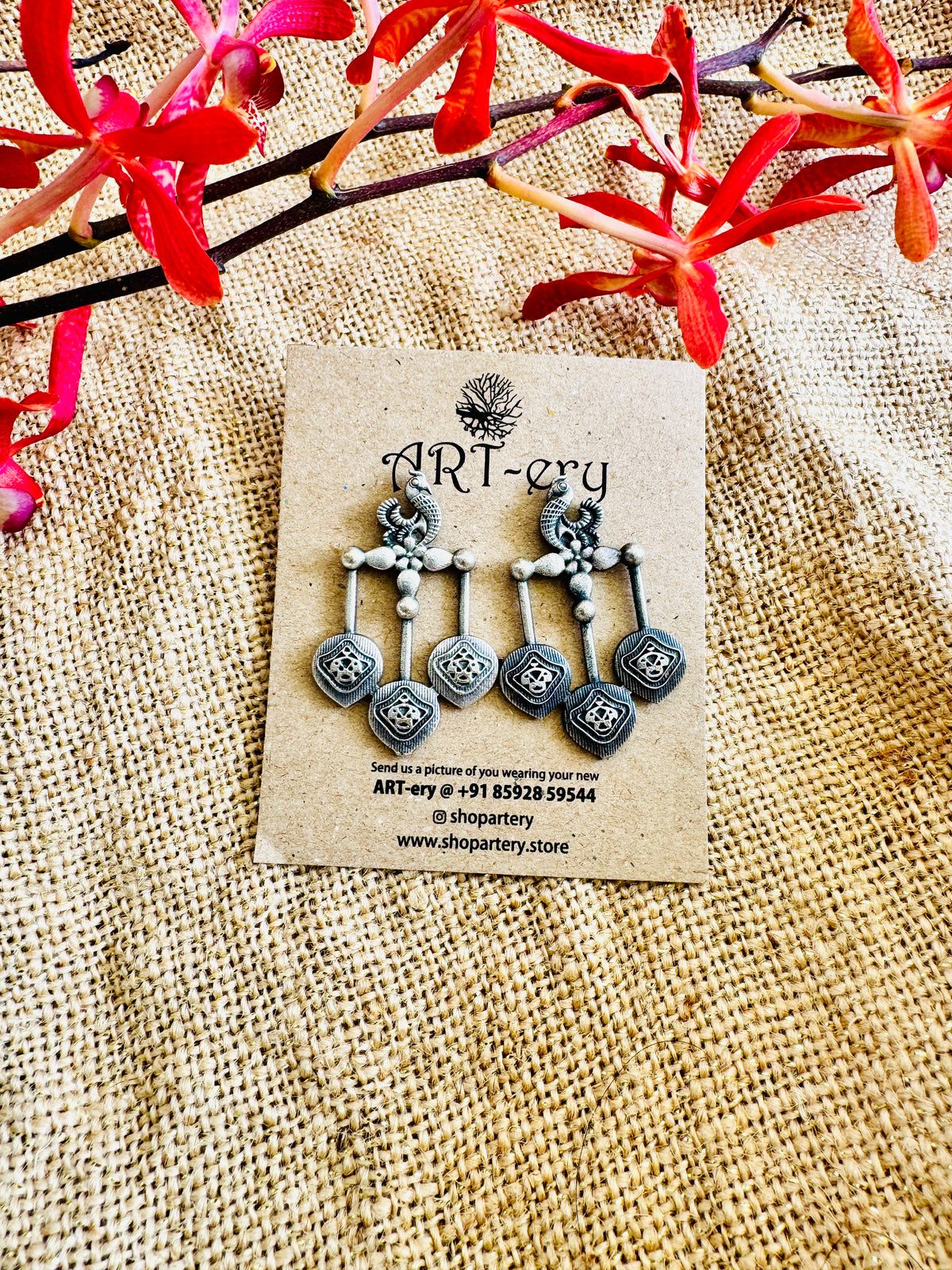 Three stem earring