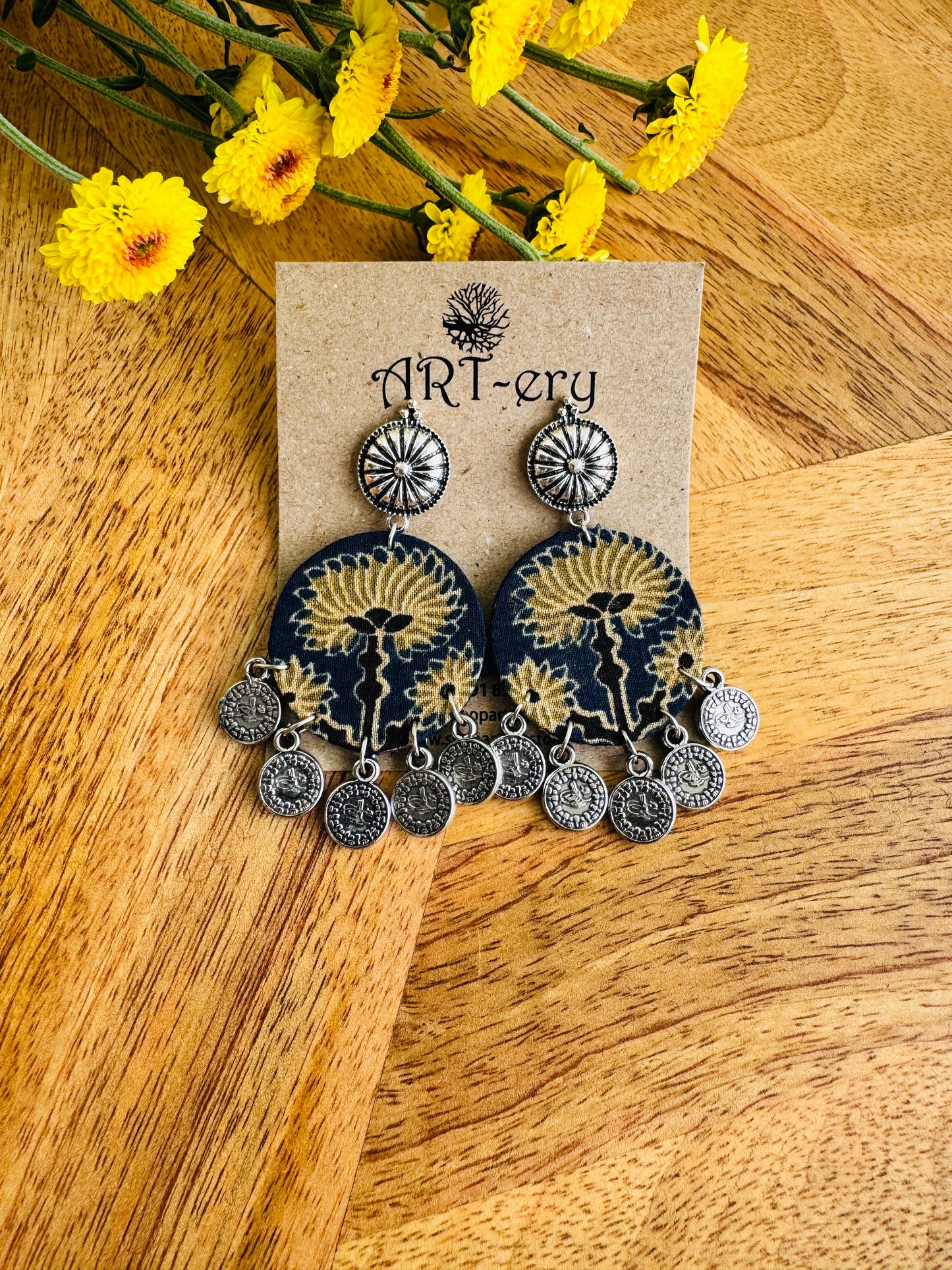 Handcrafted Fabric Statement Earrings | Boho Ethnic Earrings for Women