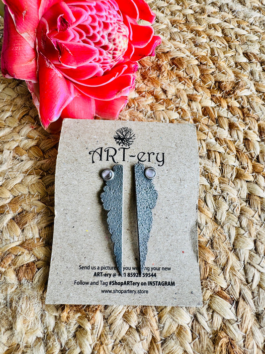 Earrings - Angel Wing Drop Pink