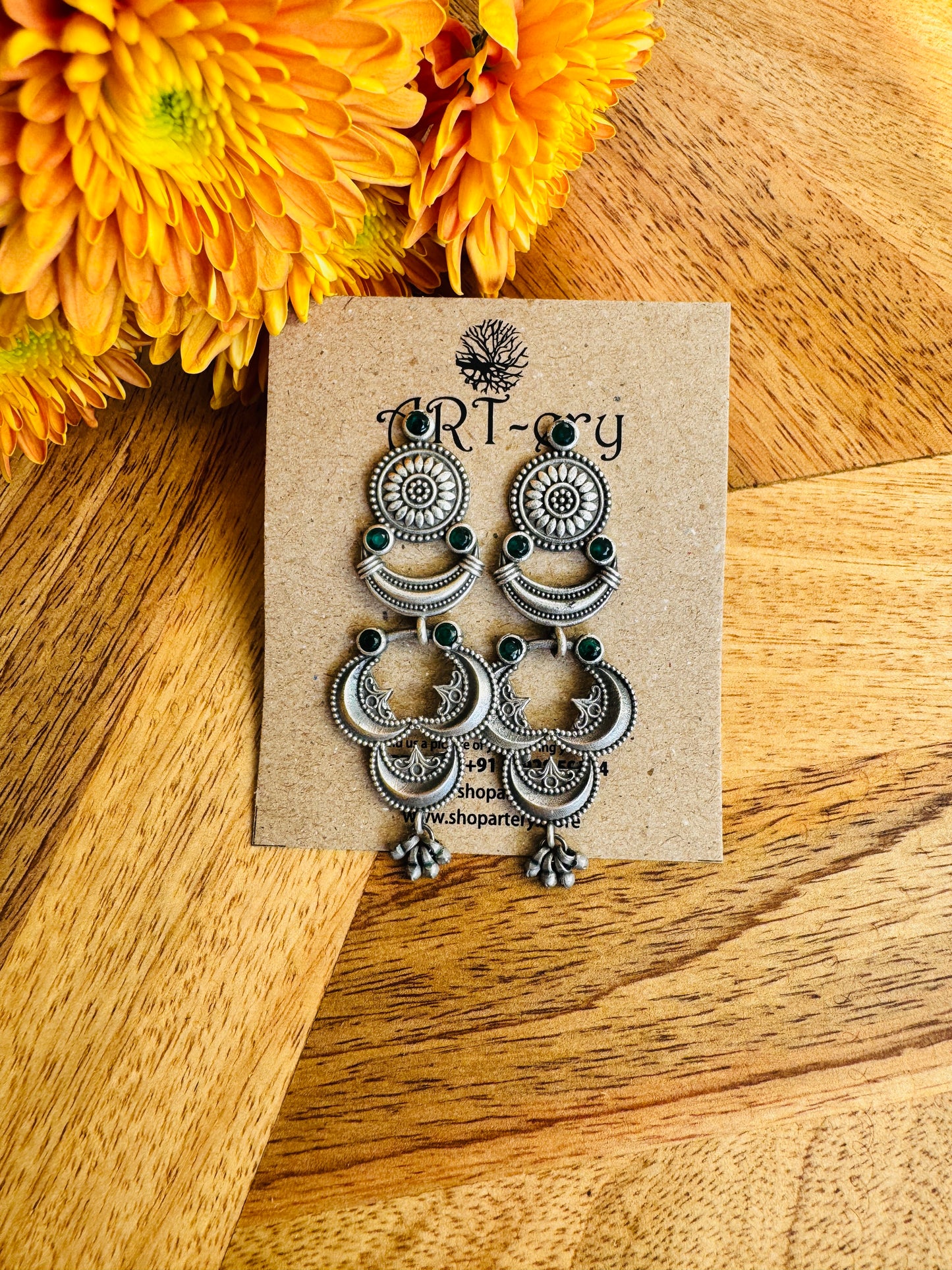 Lightweight Statement Earrings - Dark Blue