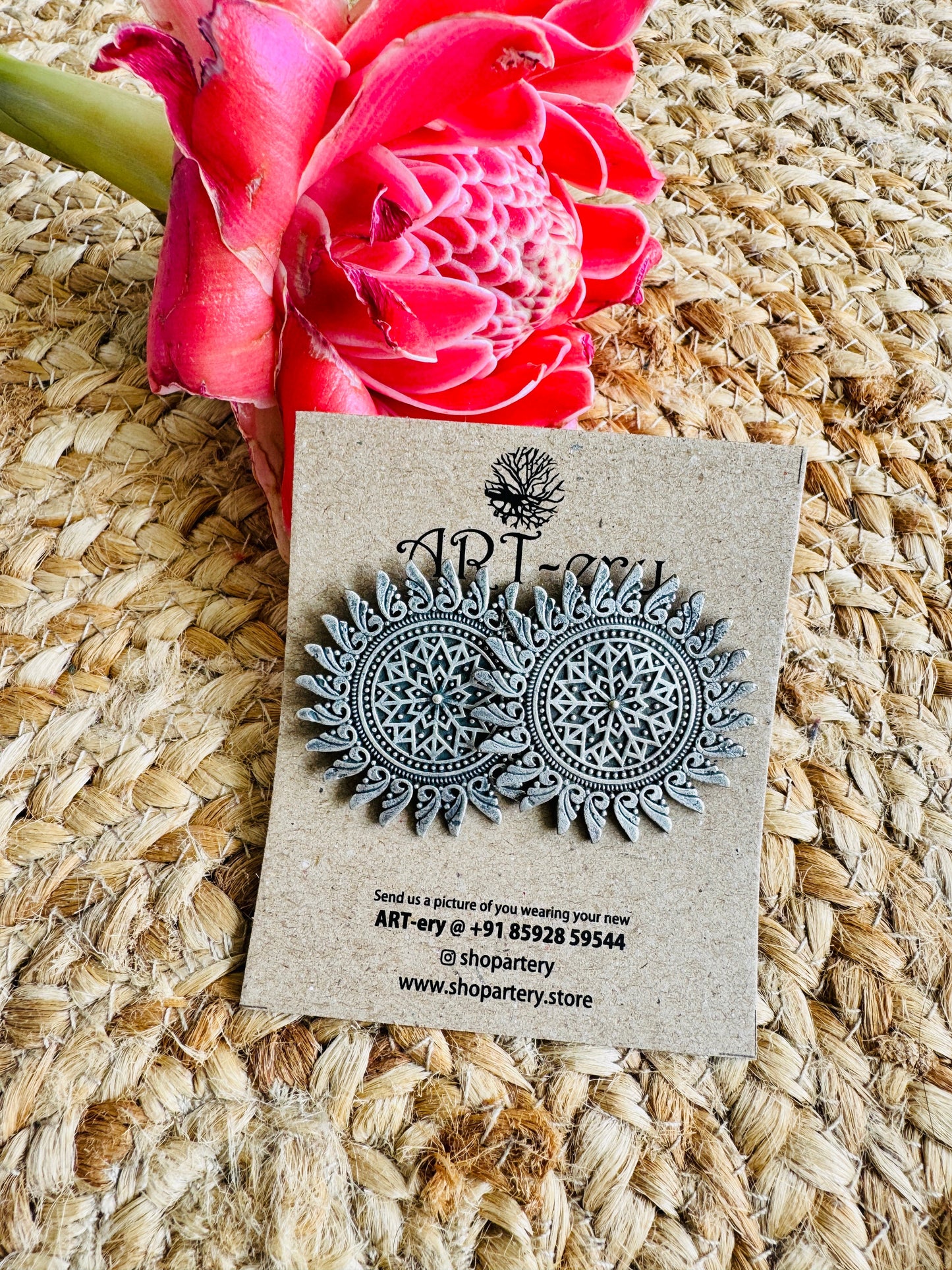 Earrings - Sunburst Mandala