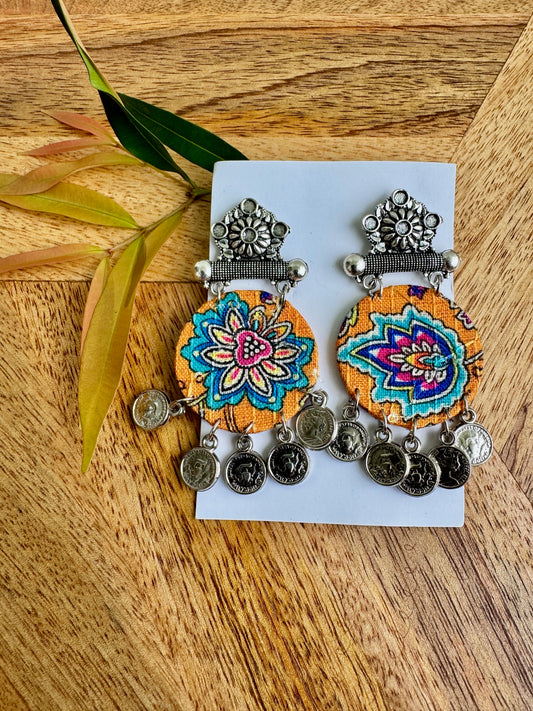 Fabric earrings lightweight earrings
