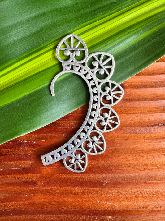 Ear cuff in Silver tone Big Heart