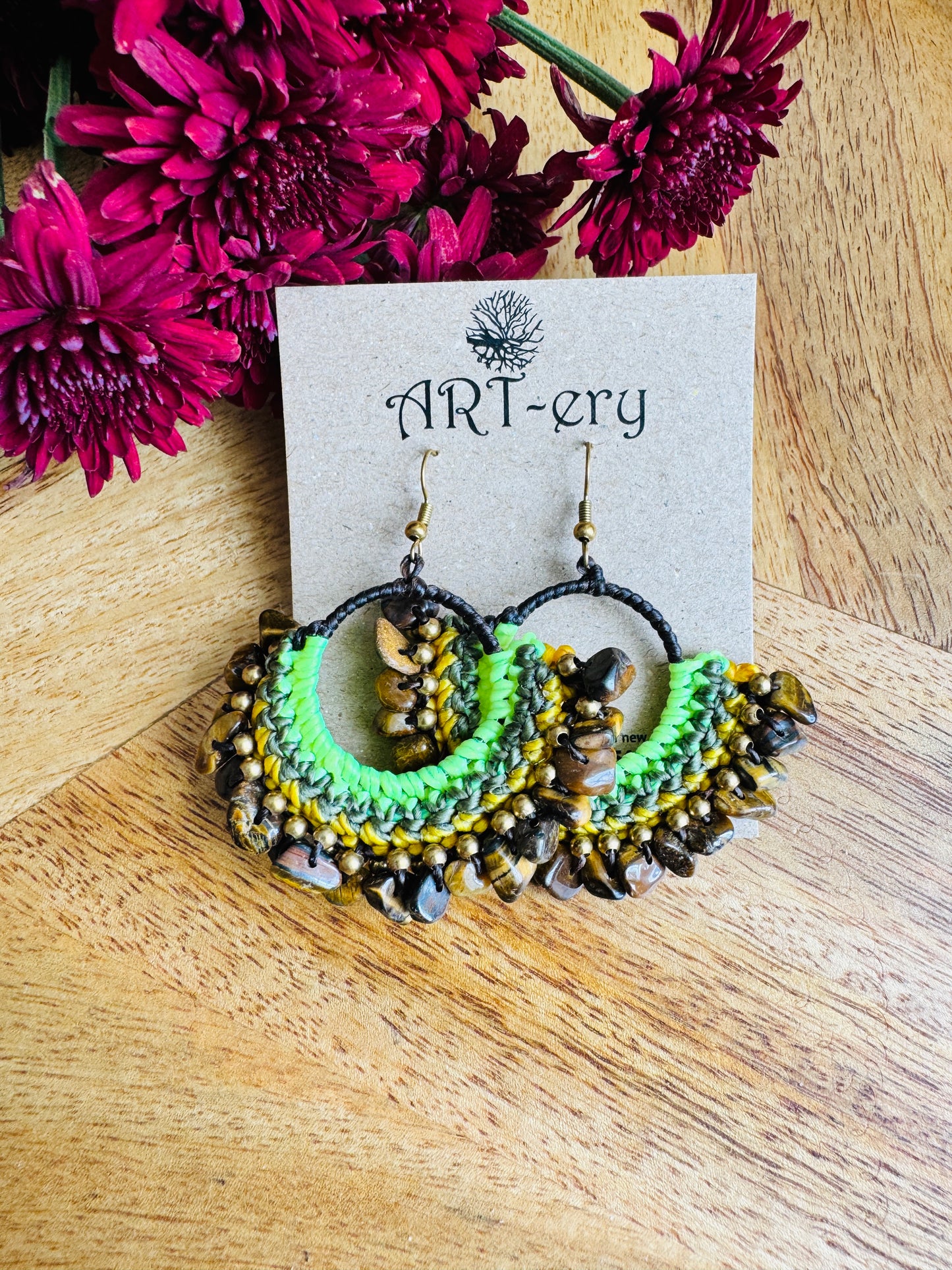 Handcrafted  Crochet earrings -