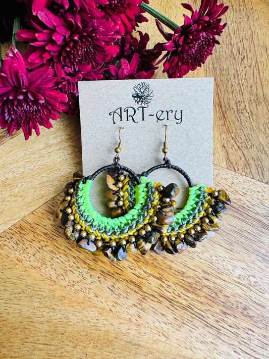 Handcrafted  Crochet earrings -