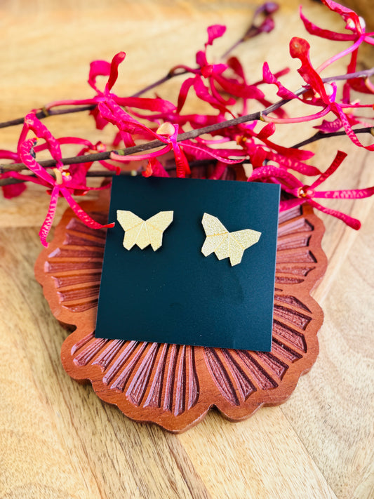 Butterfly brass stud