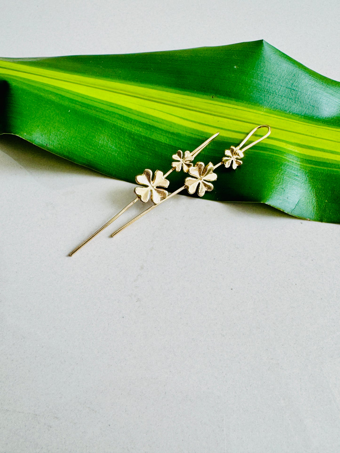 Lightweight Brass Pin Earrings | Gold Tone Onam Collection -