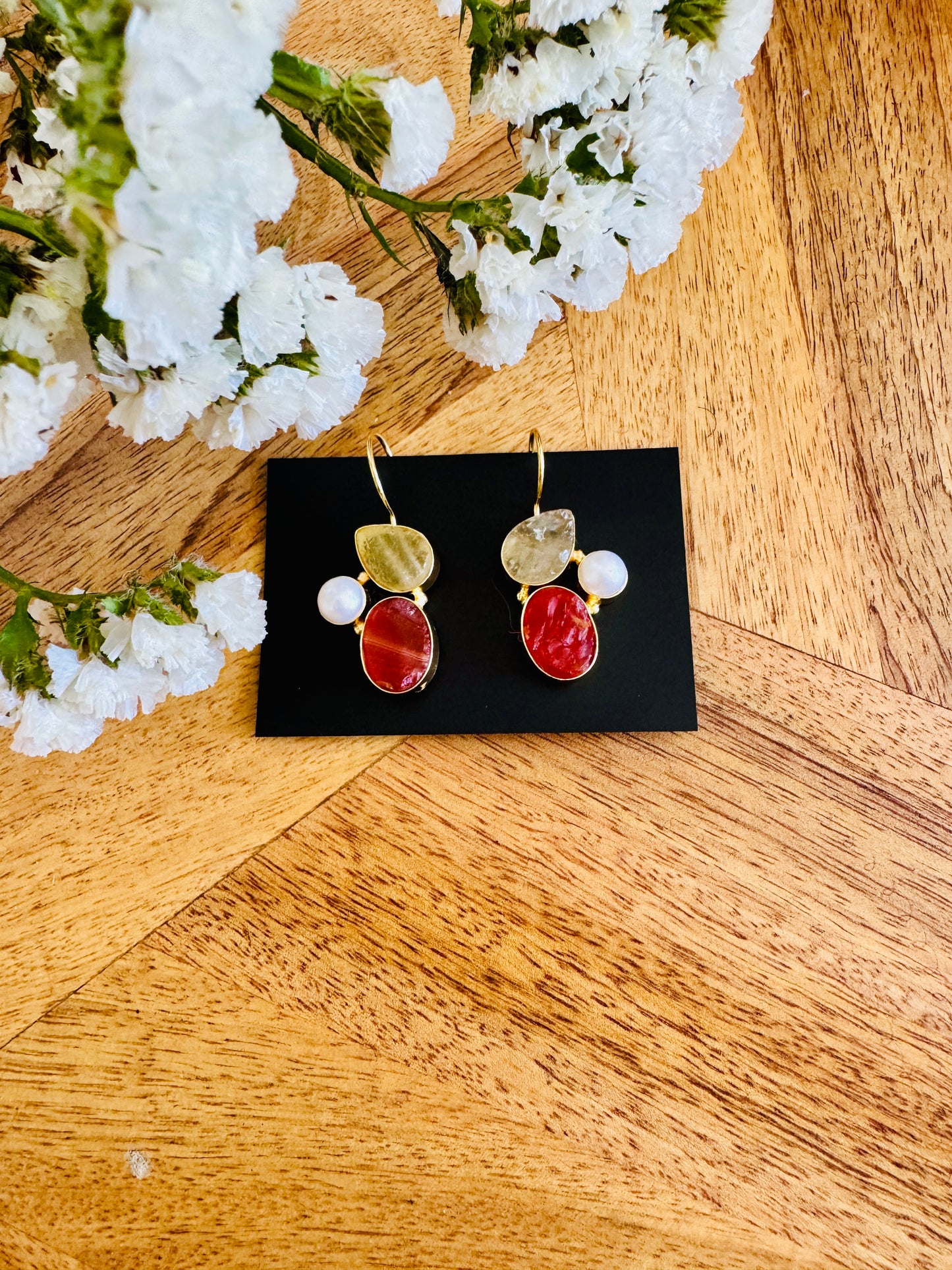Red and yellow stones