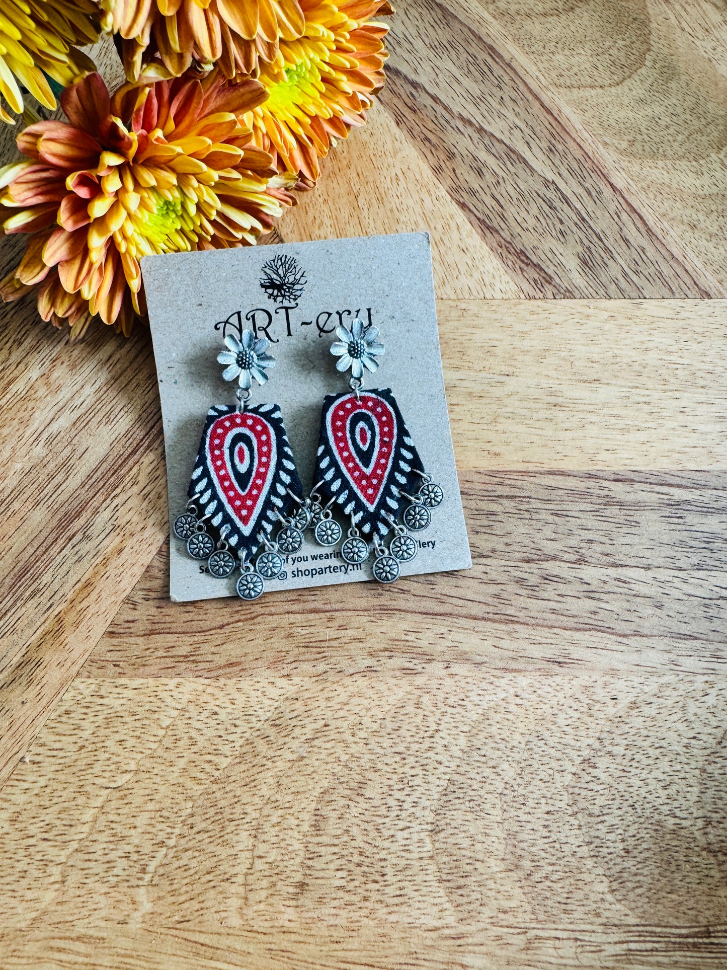 Ethnic fabric earrings