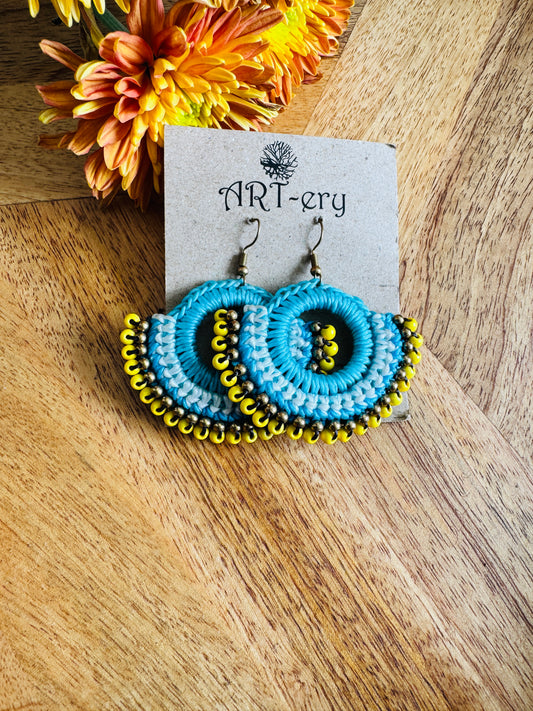 Far East collection - Sky blue yellow thread