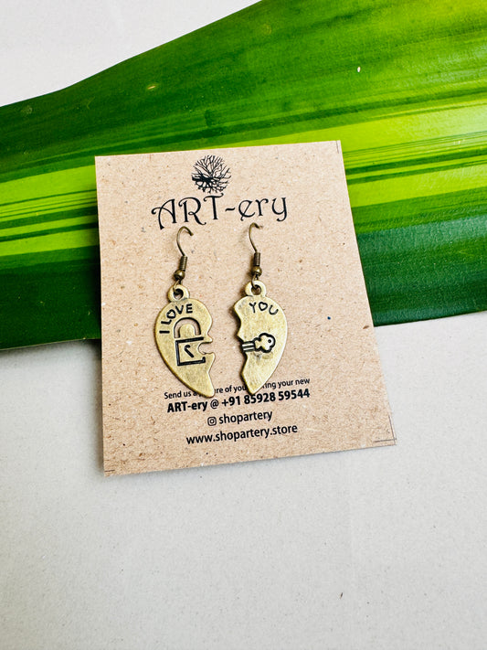 I Love You earrings