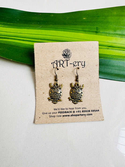 Owl bird earrings