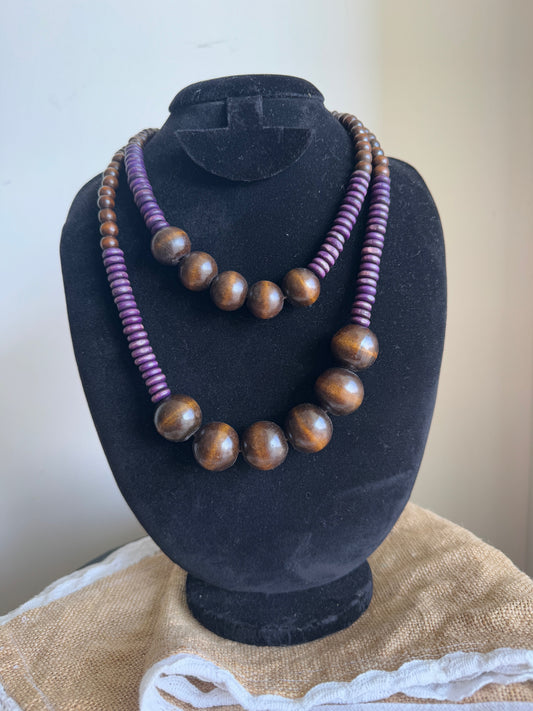 Purple and Brown Necklace