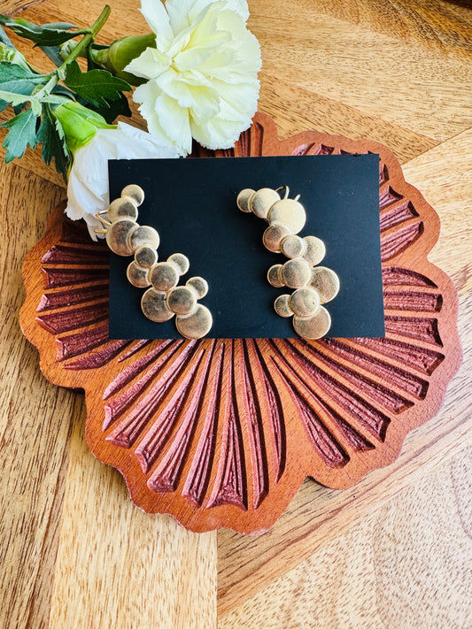 Handcrafted brass earring - Cuff Earring