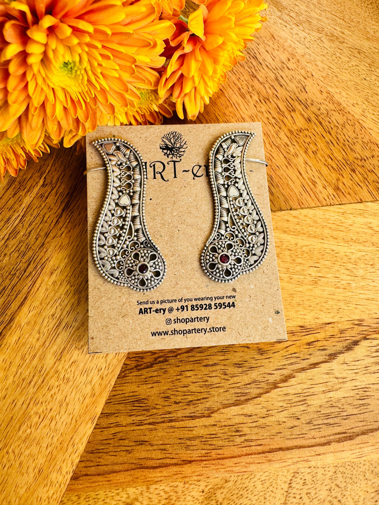 Oxidised silver ear cuff - Need piercing