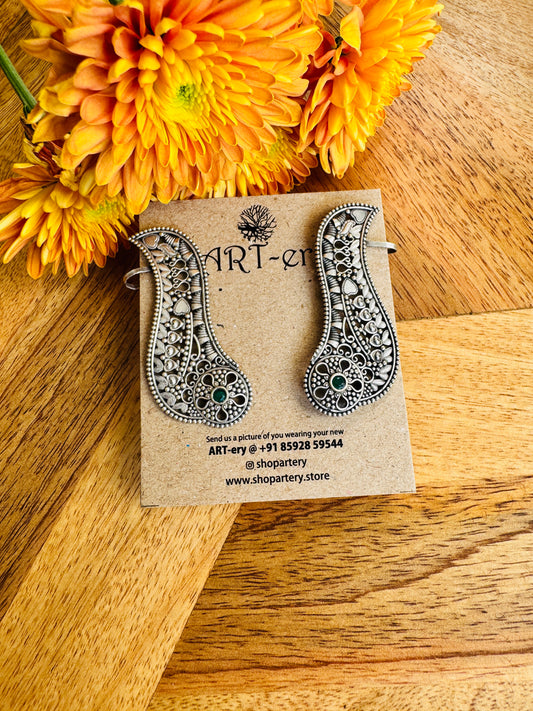 Oxidised silver ear cuff - Need piercing