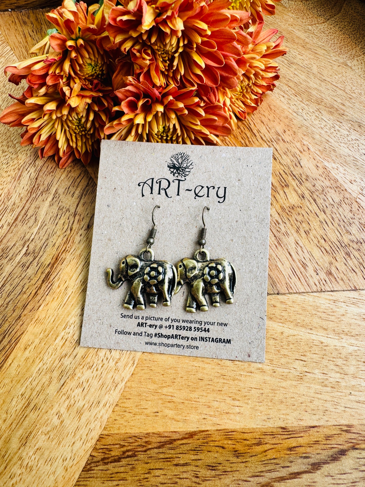 Elephant Floral earrings