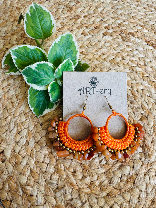 Far East collection  - Saffron colored earrings