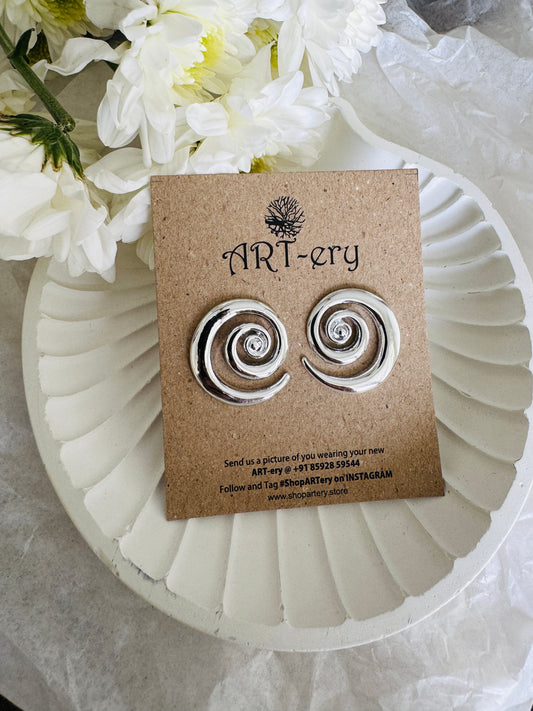 Silver Swirl earrings