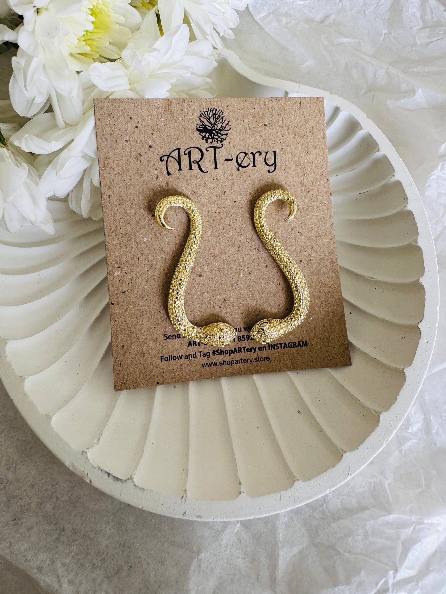 Snake shaped earrings 