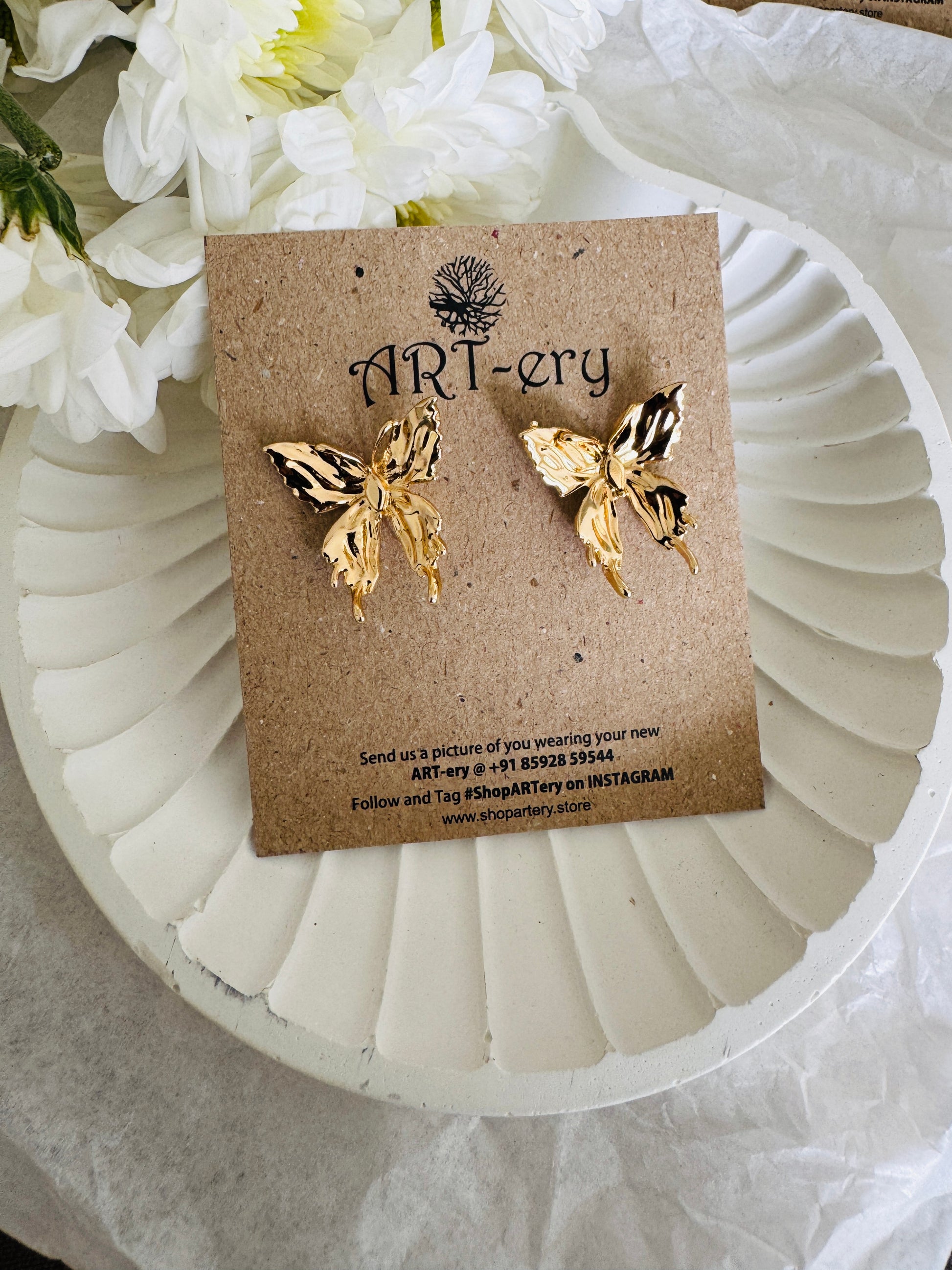 Big butterfly earrings